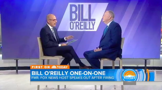 Bill O'Reilly on the Today show. CREDIT: YouTube