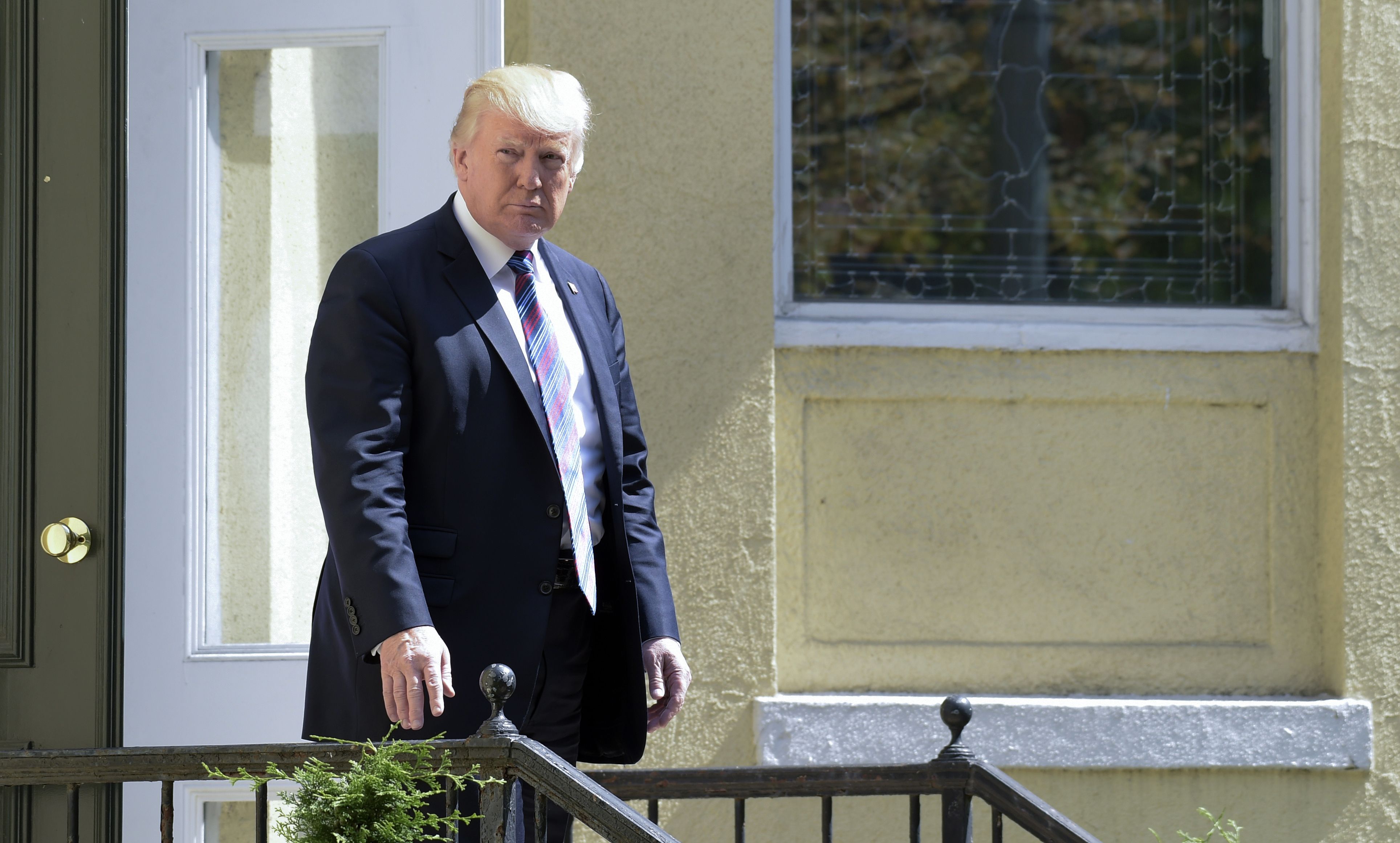 UPON LEAVING CHURCH IN WASHINGTON, D.C., ON SEPTEMBER 3, 2017, PRESIDENT DONALD TRUMP TOLD REPORTERS "WE'LL SEE" IN RESPONSE TO QUESTION ABOUT POTENTIAL ATTACK ON NORTH KOREA. CREDIT: AP PHOTO/SUSAN WALSH