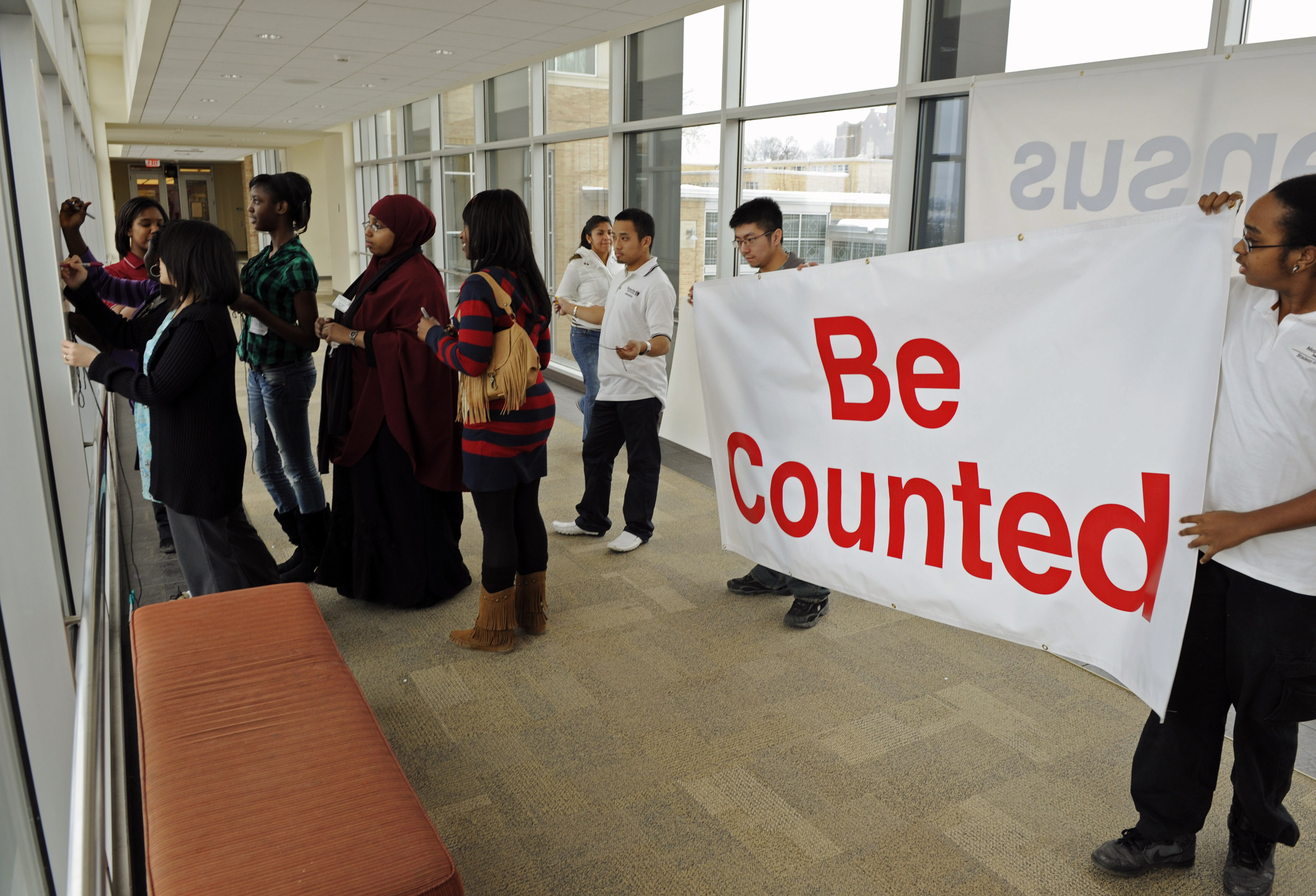 Students at Metropolitan State University in St. Paul, Minnesota