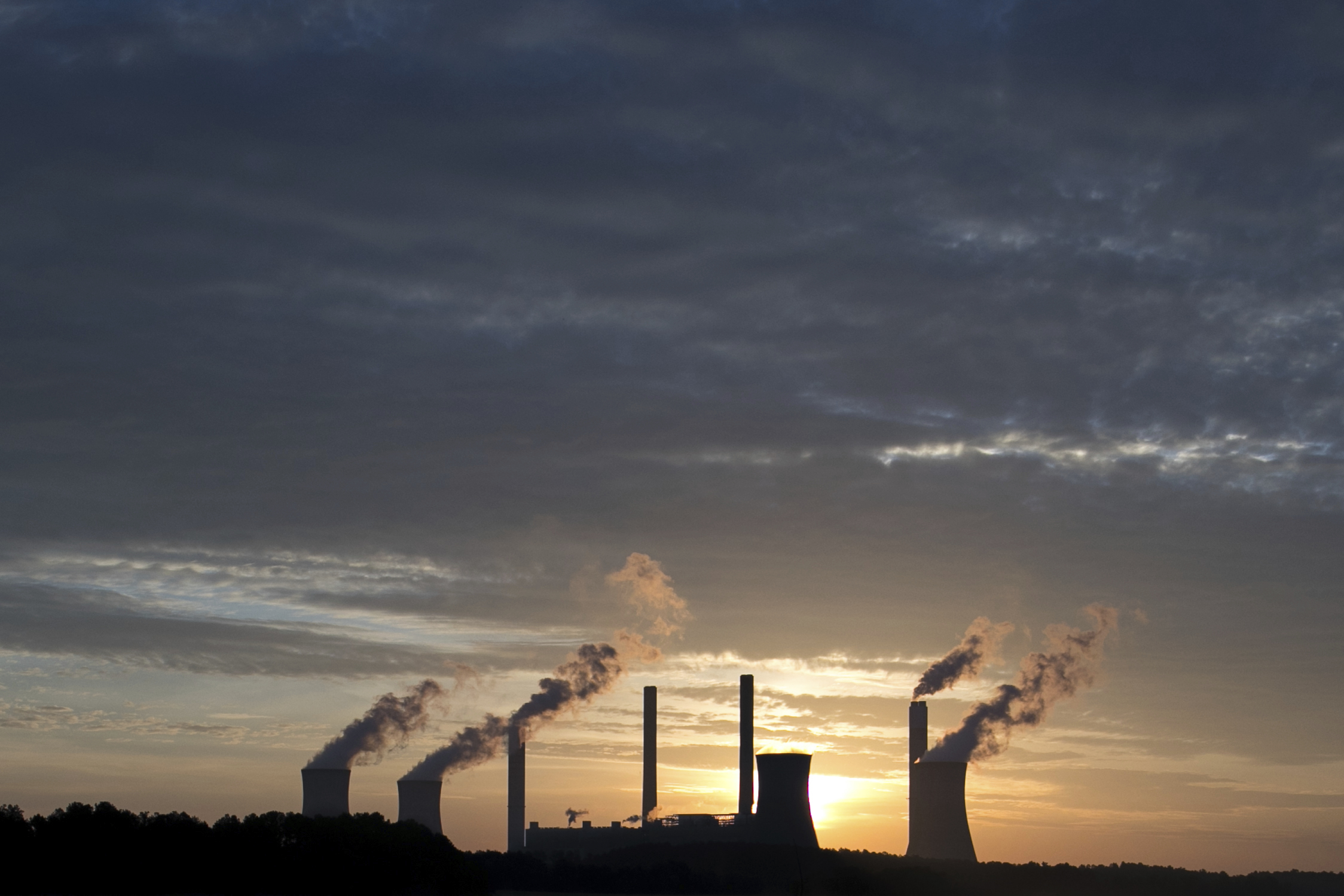 The coal-fired Plant Scherer, one of the United State's top carbon dioxide emitters. (CREDIT: AP Photo/Branden Camp)