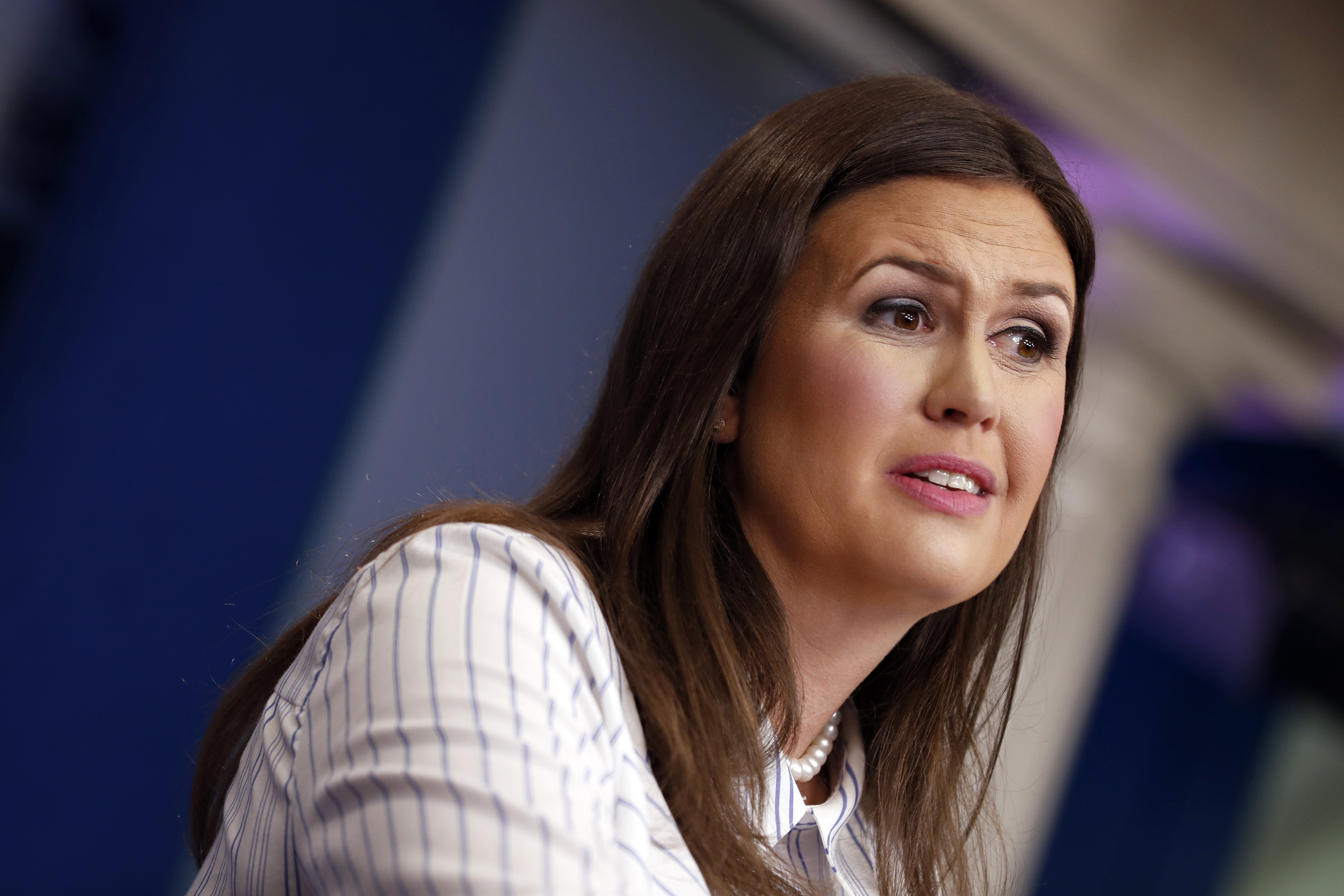 White House press secretary Sarah Huckabee Sanders (AP Photo/Alex Brandon)
