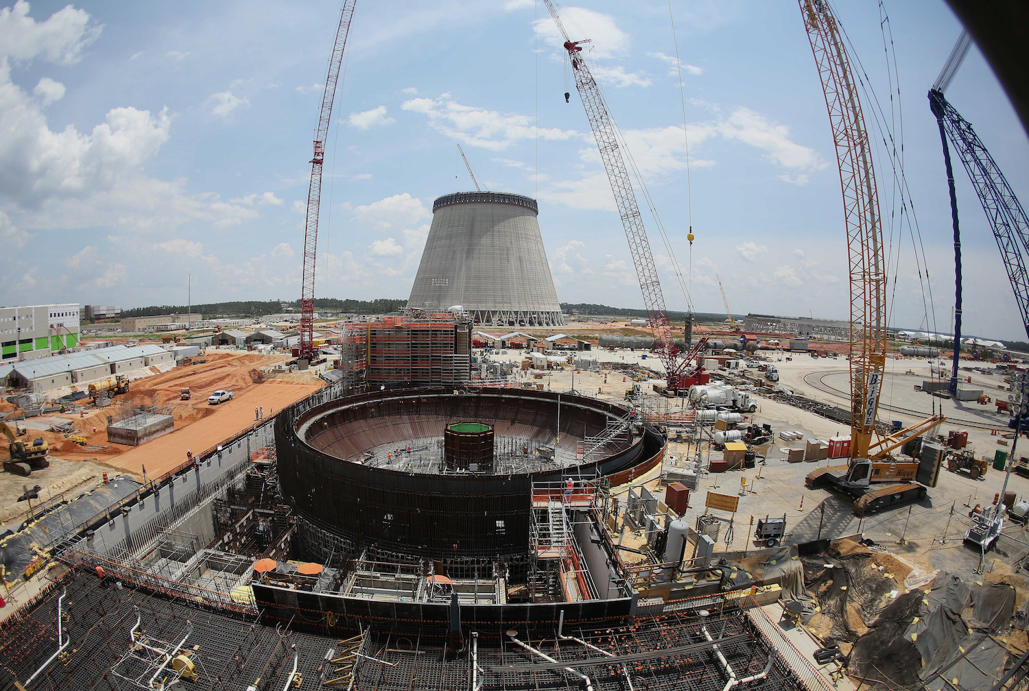 Construction on the long-delayed Vogtle nuclear reactor in Georgia, June 2014. CREDIT: AP/John Bazemore