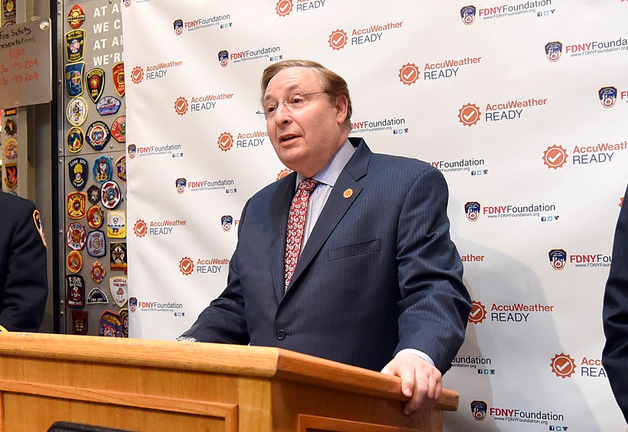 AccuWeather CEO and new NOAA administrator nominee Barry Myers. CREDIT" Diane Bondareff/AP Images for AccuWeather)