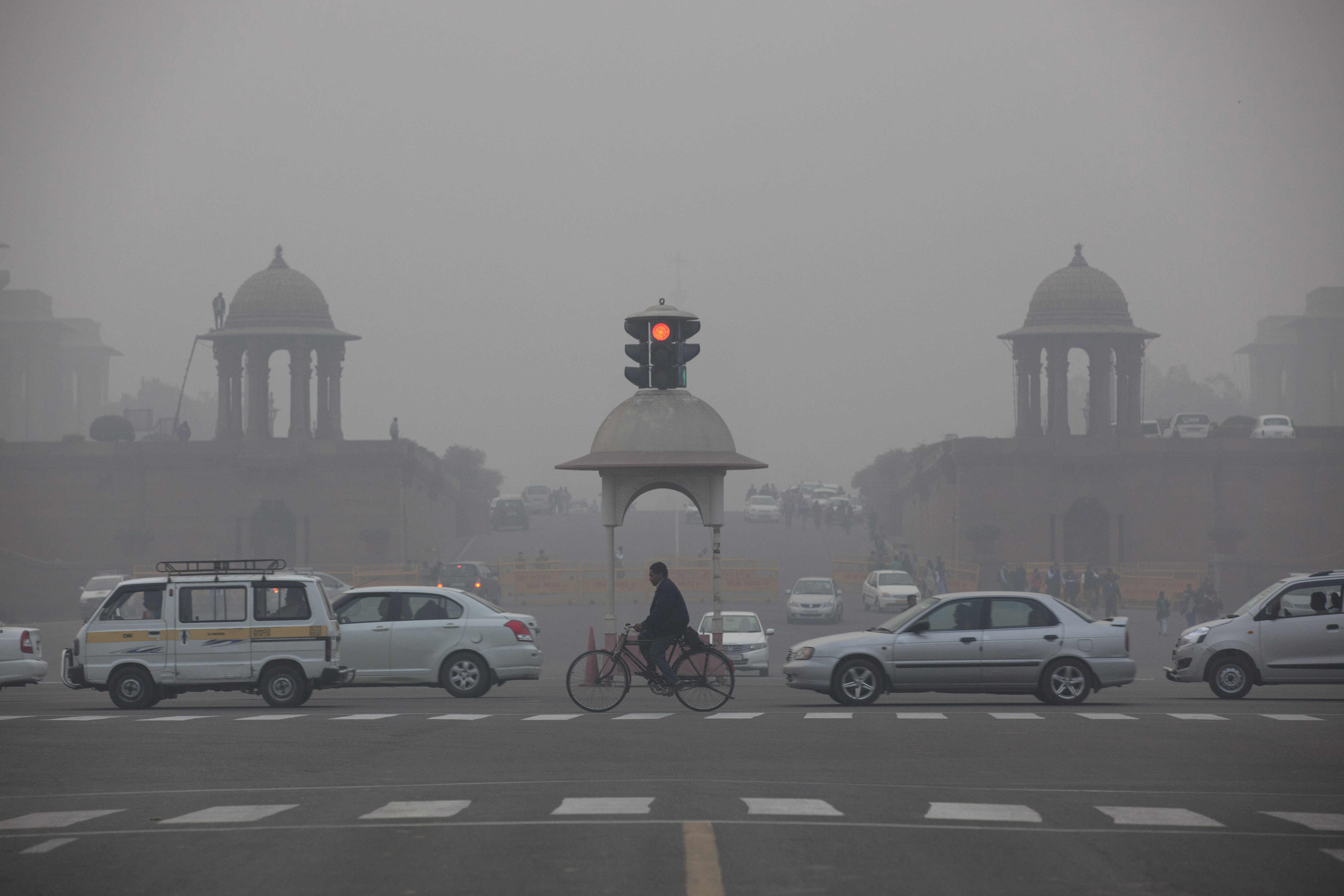 Pollution in Delhi, India. (CREDIT: AP Photo/Tsering Topgyal)