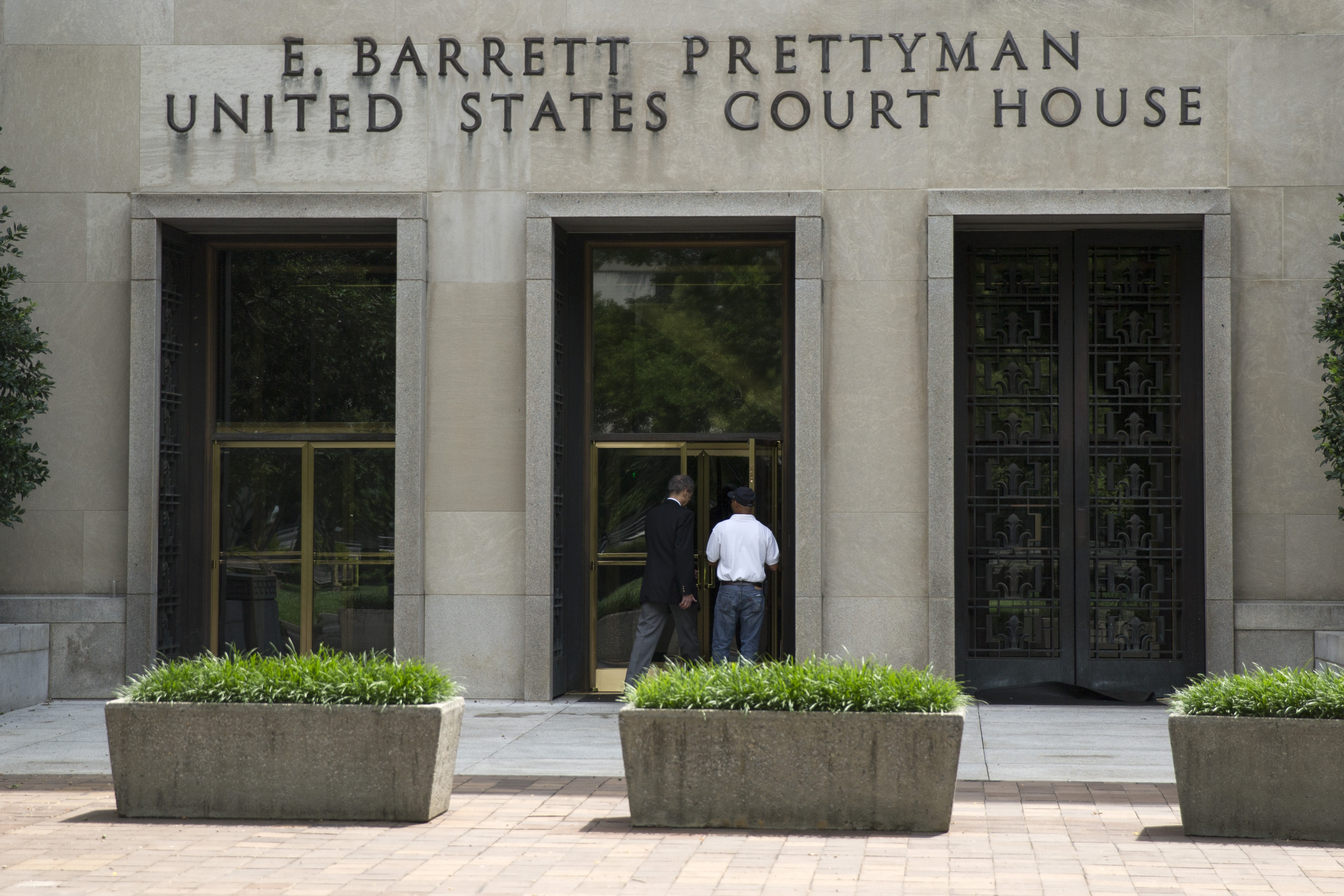 A view of the E. Barrett Prettyman Federal Courthouse that houses the U.S. Court of Appeals for the D.C. Circuit in Washington. (CREDIT: AP Photo/ Evan Vucci)