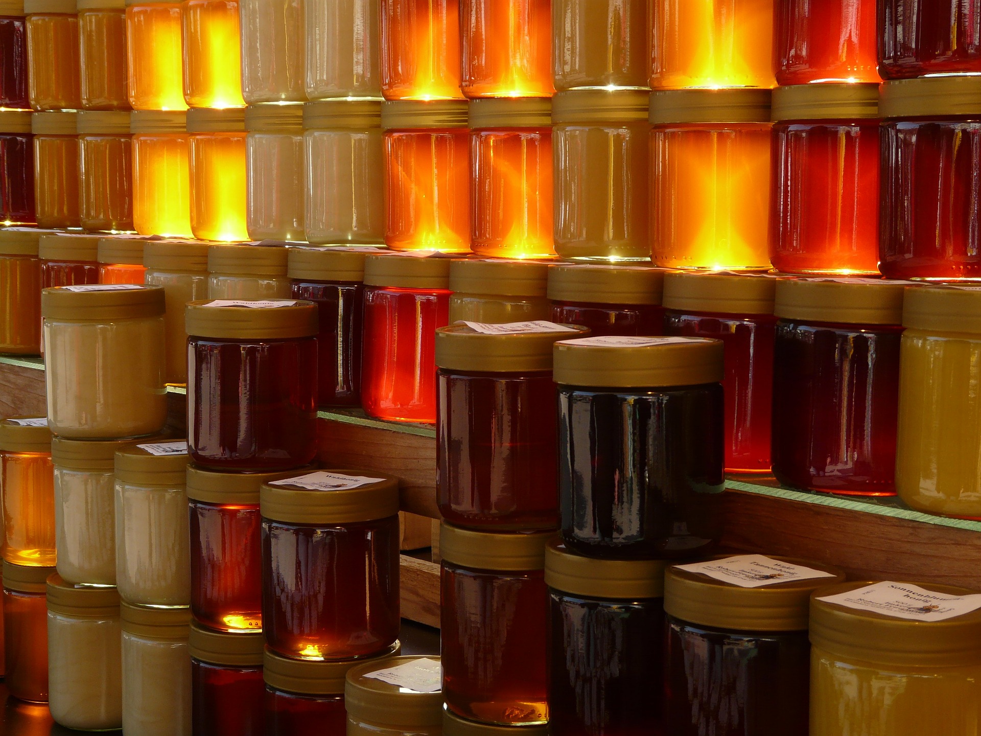Jars of honey.