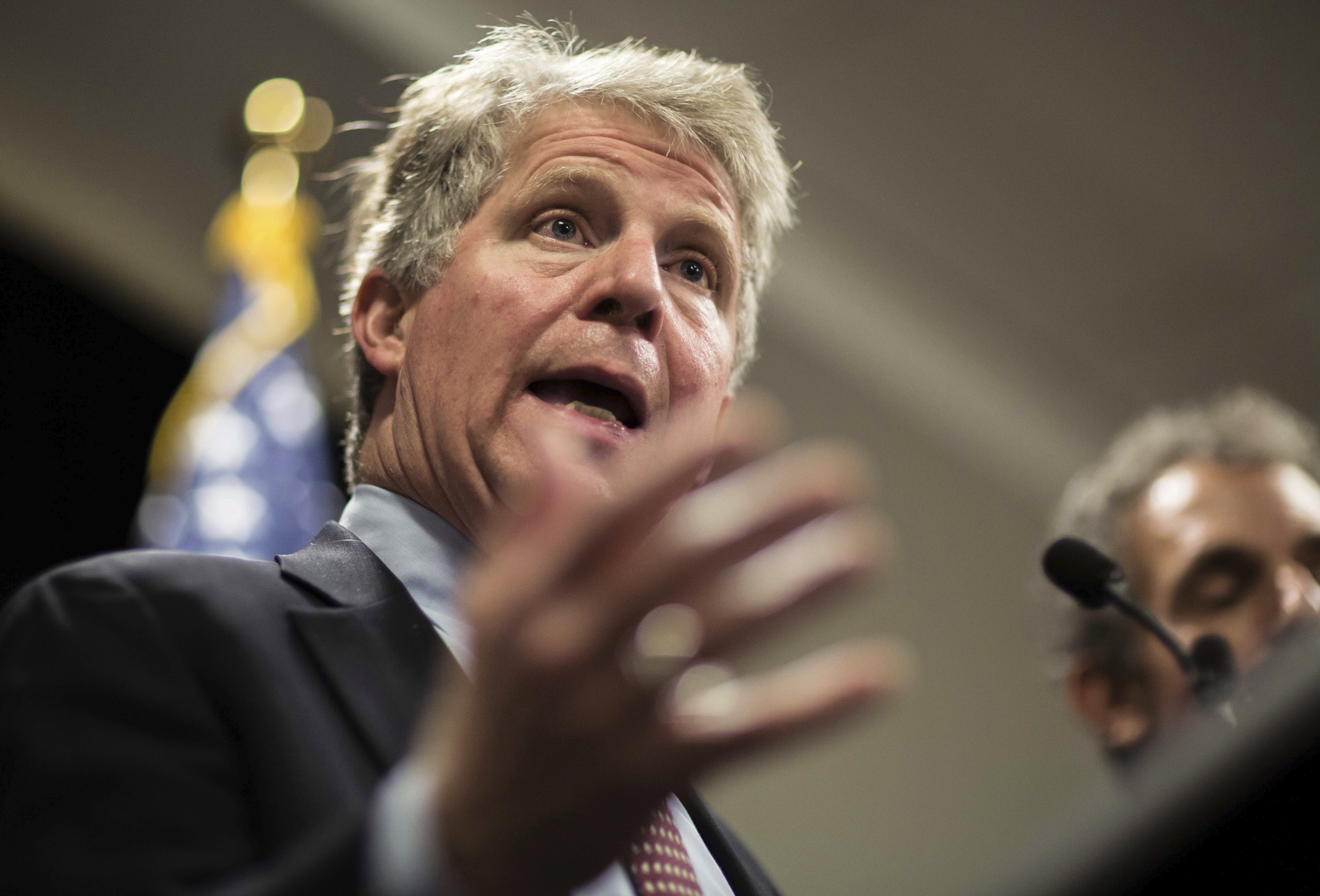 In this Oct. 21, 2014, file photo, Manhattan District Attorney Cyrus R. Vance Jr. speaks to the media during the inaugural National Prosecutorial Summit, in Atlanta. CREDIT: AP Photo/Branden Camp, File