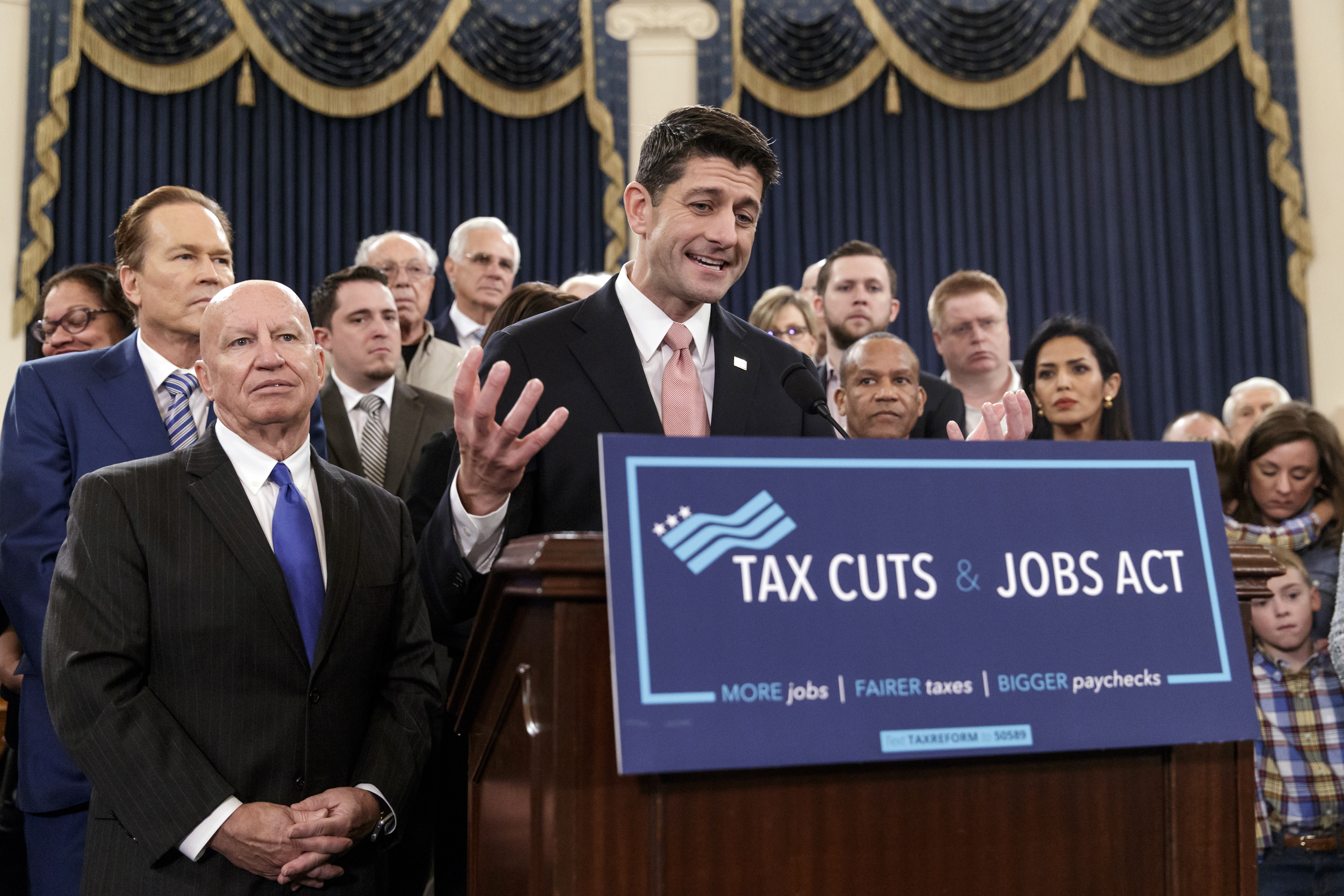 Speaker of the House Paul Ryan discusses tax reform on Capitol Hill. CREDIT: AP Photo/J. Scott Applewhite)