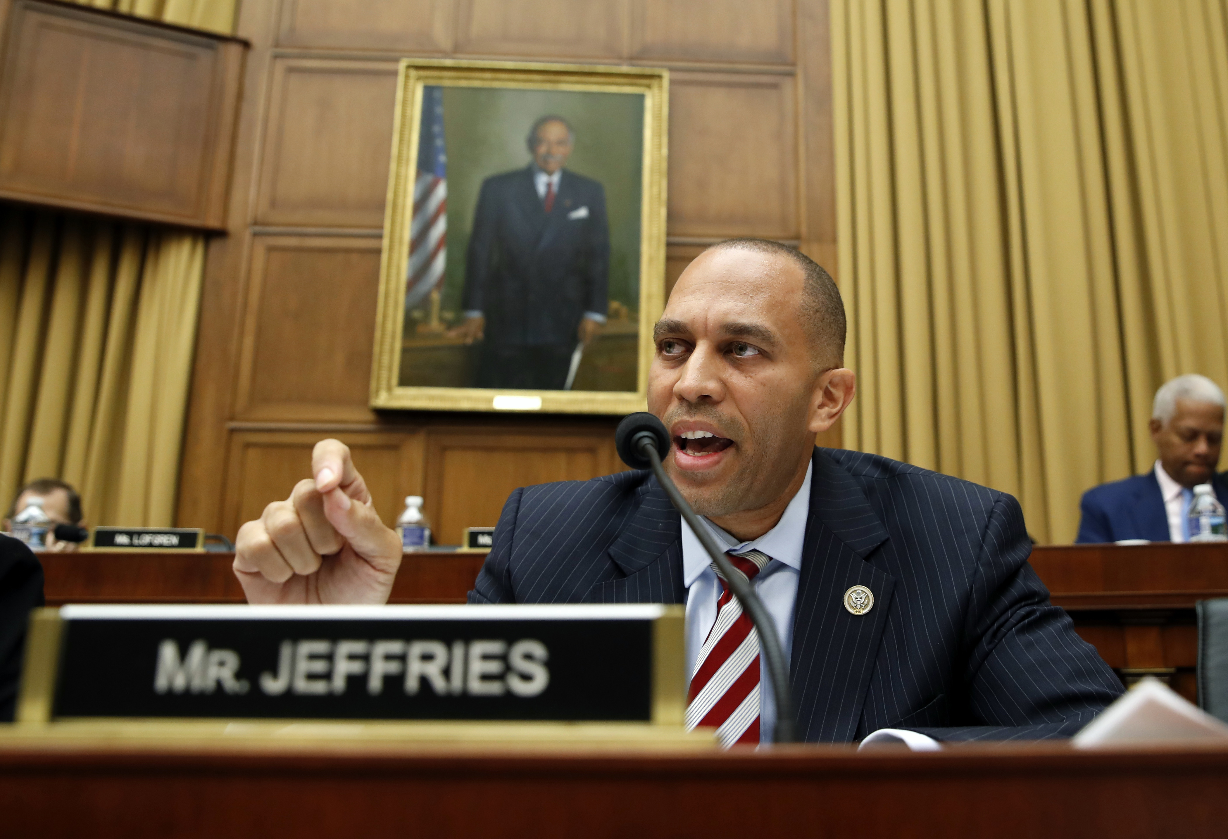 Rep. Hakeem Jeffries, D-N.Y., questions Attorney General Jeff Sessions during a House Judiciary Committee hearing on Capitol Hill, Tuesday, Nov. 14, 2017, in Washington. (CREDIT: AP Photo/Alex Brandon)
