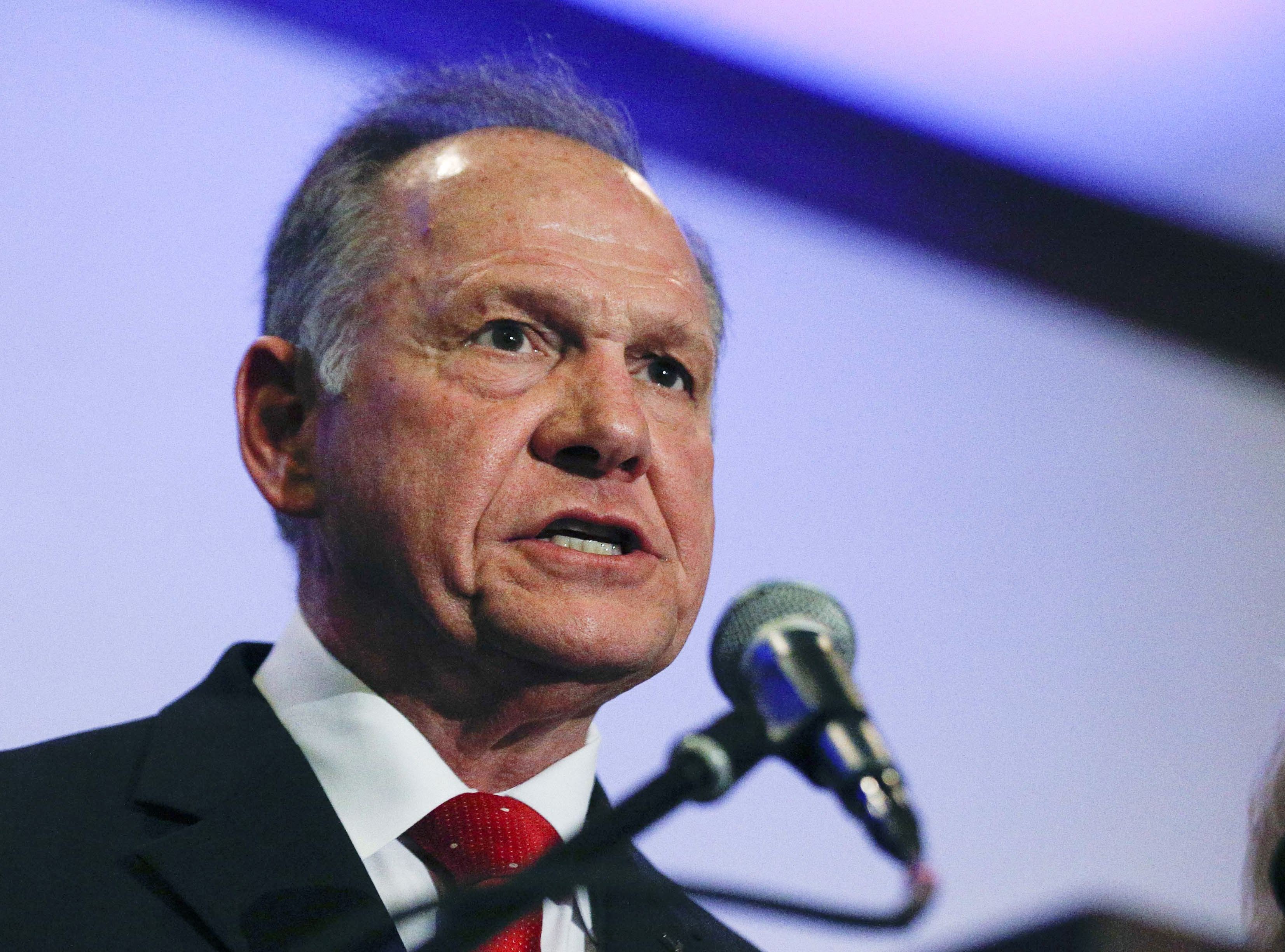 Former Alabama Chief Justice and U.S. Senate candidate Roy Moore.
(CREDIT: AP/Brynn Anderson)