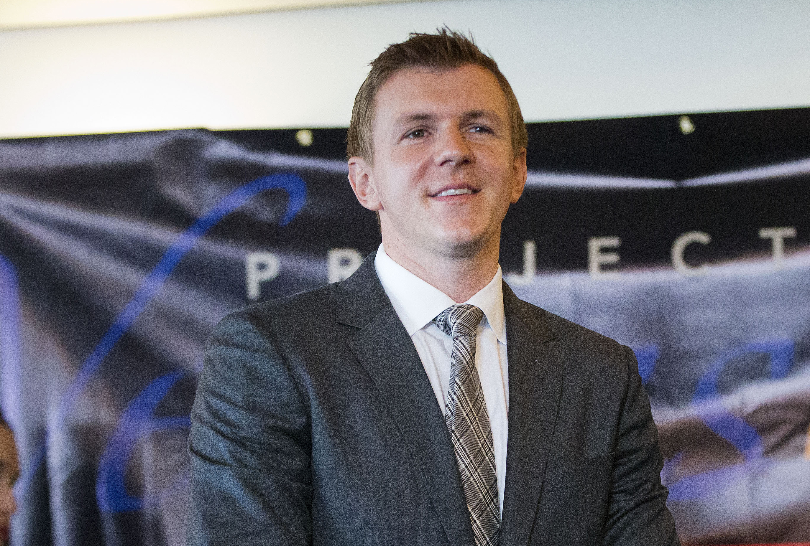 James O'Keefe, President of Project Veritas Action, waits to be introduced during a news conference at the National Press Club in Washington. CREDIT: AP Photo/Pablo Martinez Monsivais, File