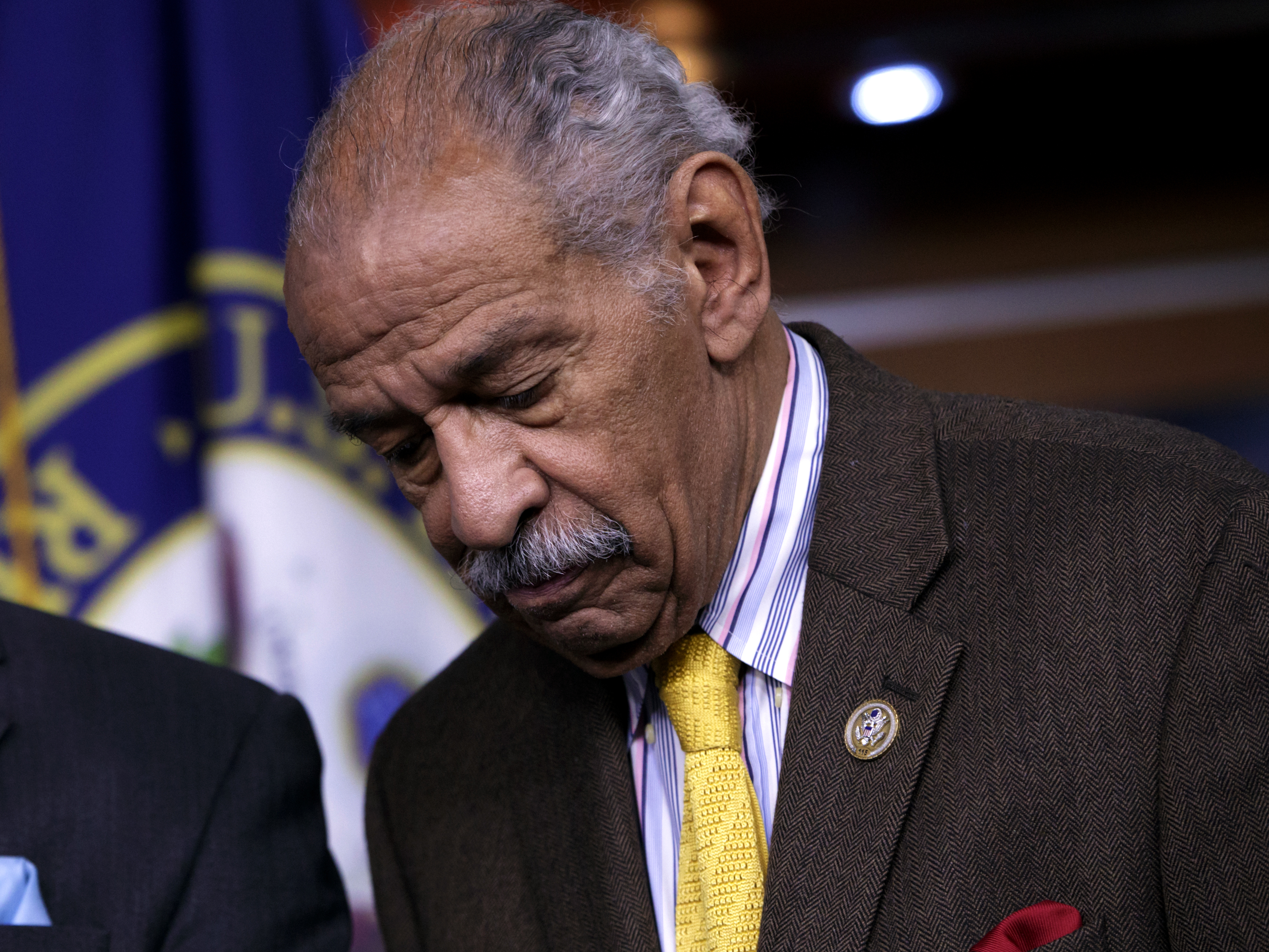 In this file photo from Tuesday, Feb. 14, 2017, Rep. John Conyers, D-Mich., attends a news conference on Capitol Hill in Washington. CREIT: AP Photo/J. Scott Applewhite, file
