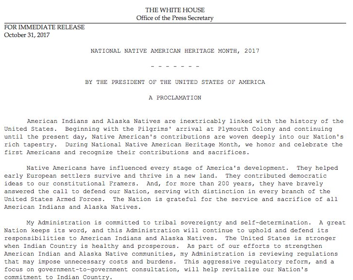Screenshot of the proclamation via Jennifer Bendery