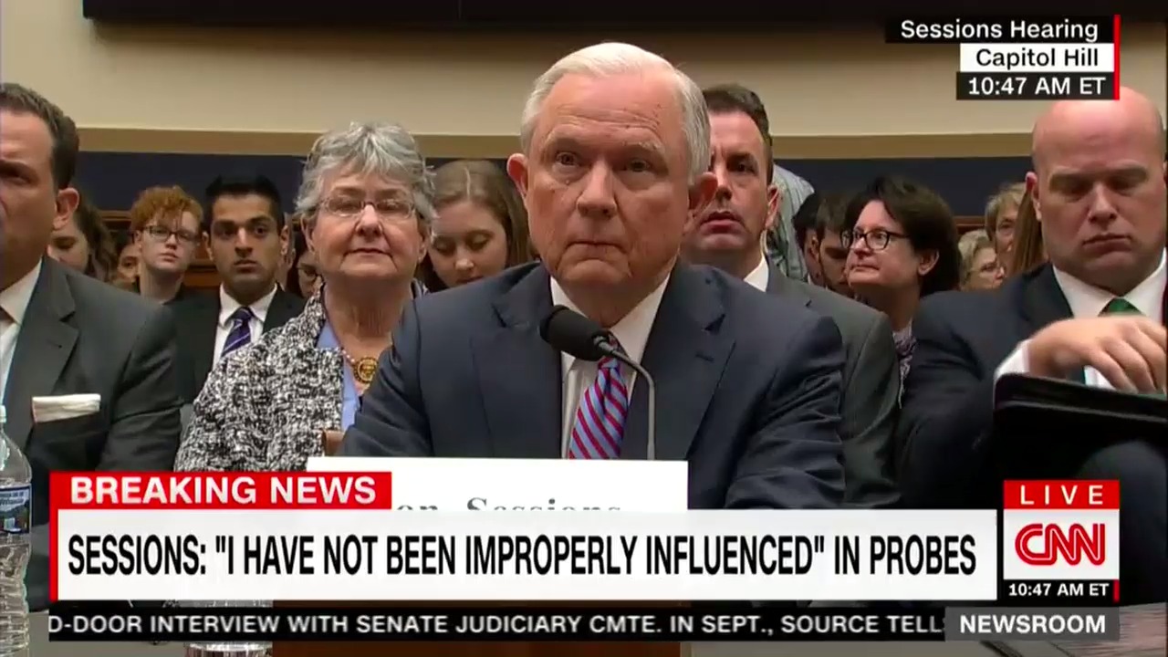 Sessions will do anything to avoid answering a basic question about
