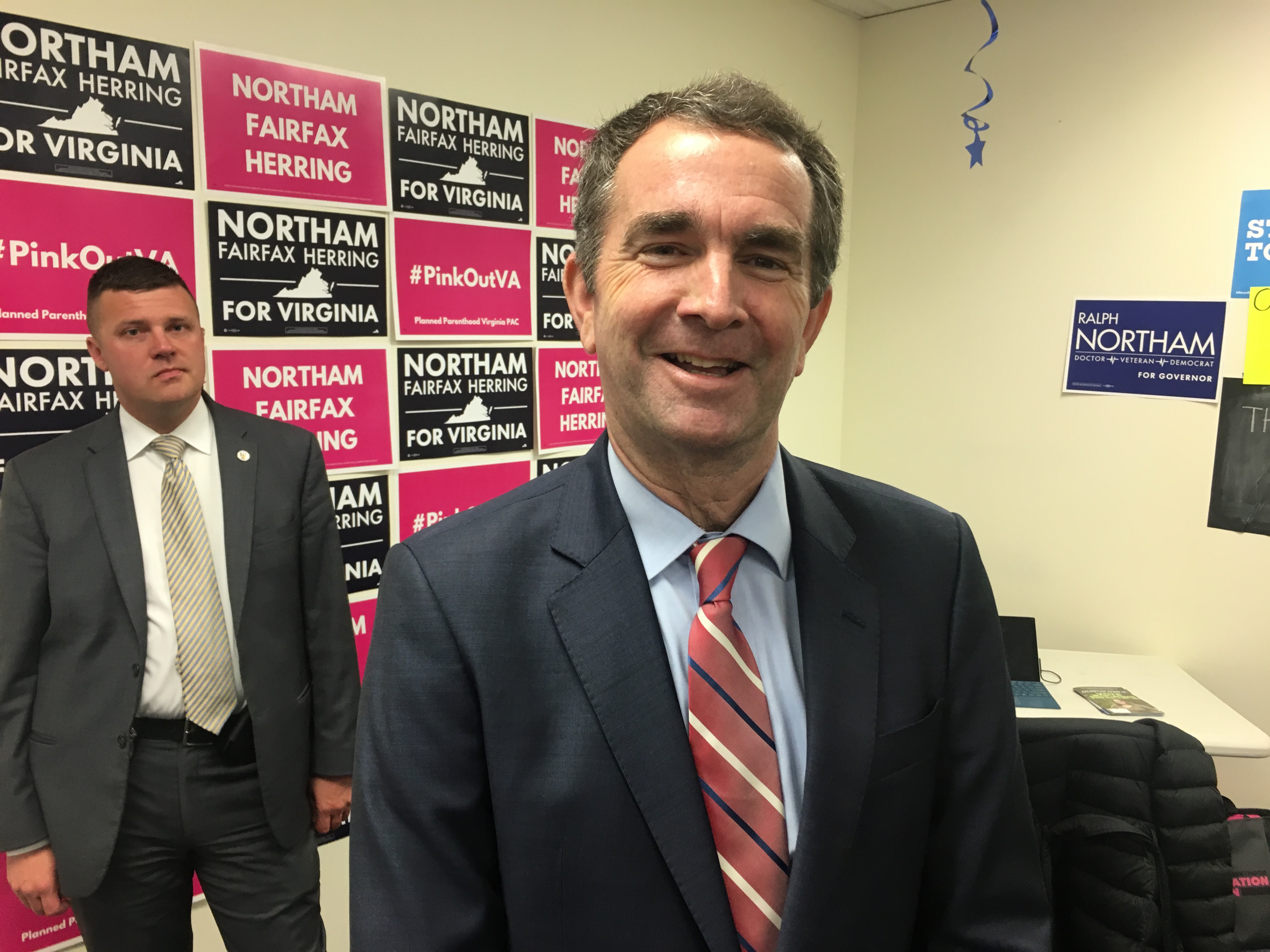 RALPH NORTHAM ON ELECTION DAY. (CREDIT: KIRA LERNER)