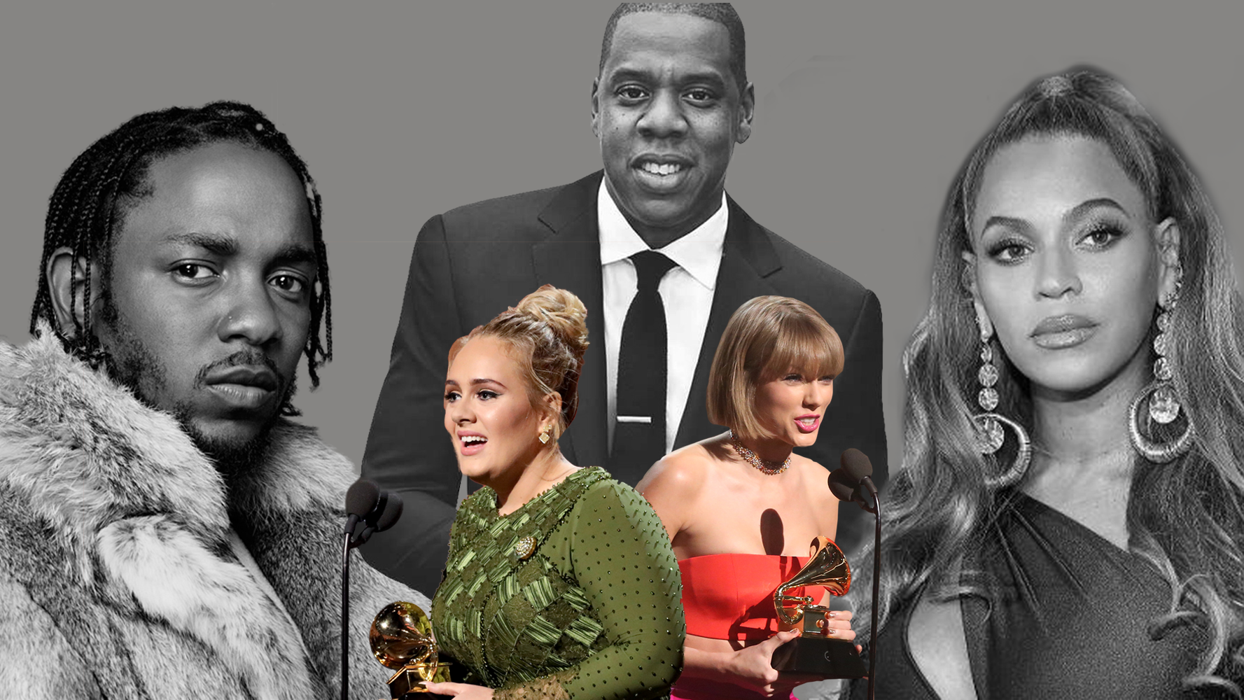 CREDIT: Photos by GQ, Forbes, and AP / Art by Diana Ofosu