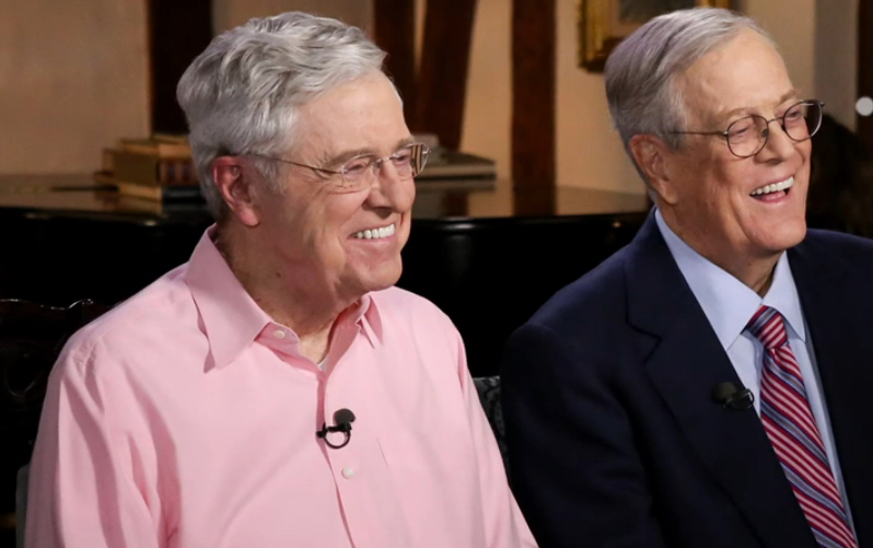The Koch Brothers were heavily involved with financing the Tea Party during Obama's Presidency (CREDIT: MSNBC)