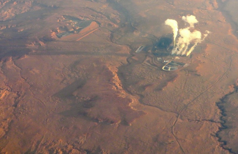 The Navajo Generating Station as viewed from above. Credit: Ken Lund