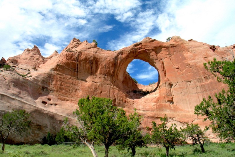 Window Rock, a sandstone formation on the Navajo reservation. CREDIT: Ben FrantzDale
