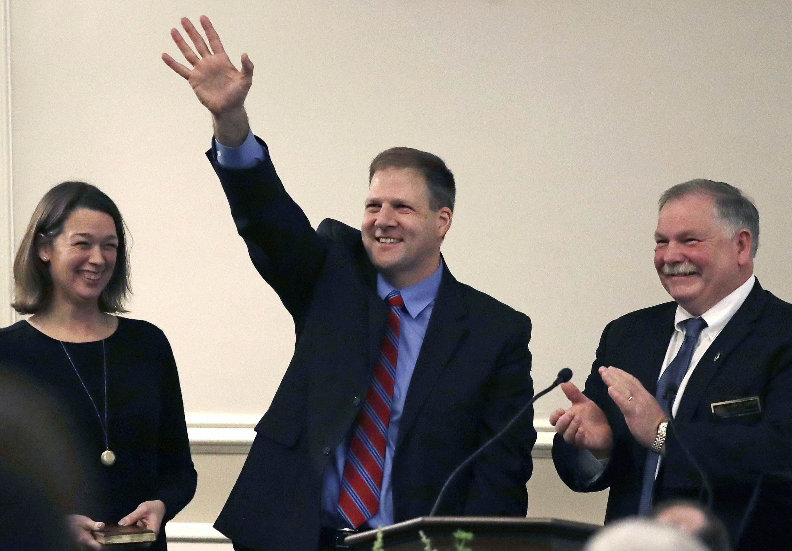 Koch-funded groups are hoping New Hampshire's Republican governor, Chris Sununu, supports their efforts to weaken the state's clean energy policies. CREDIT: AP Photo/Charles Krupa