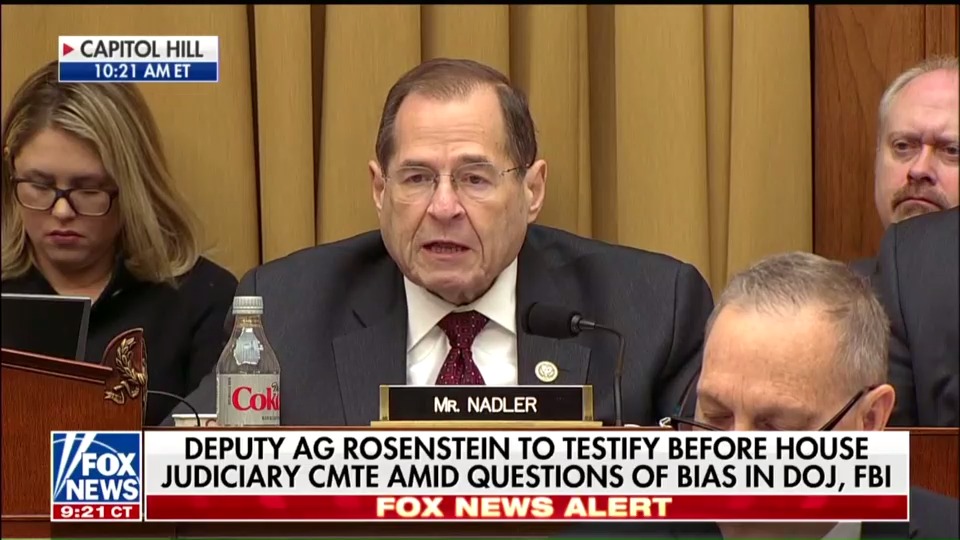 Rep. Jerry Nadler (D-NY) gives his opening statement during a hearing on Capitol Hill, Wednesday, December 13, 2017. (CREDIT: Fox News)