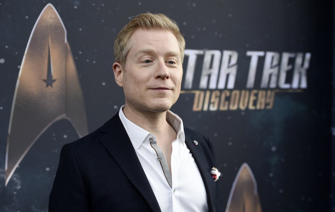 Cast member Anthony Rapp poses at the premiere of the new television series "Star Trek: Discovery" on Tuesday, Sept. 19, 2017, in Los Angeles. CREDIT: AP/Chris Pizzello