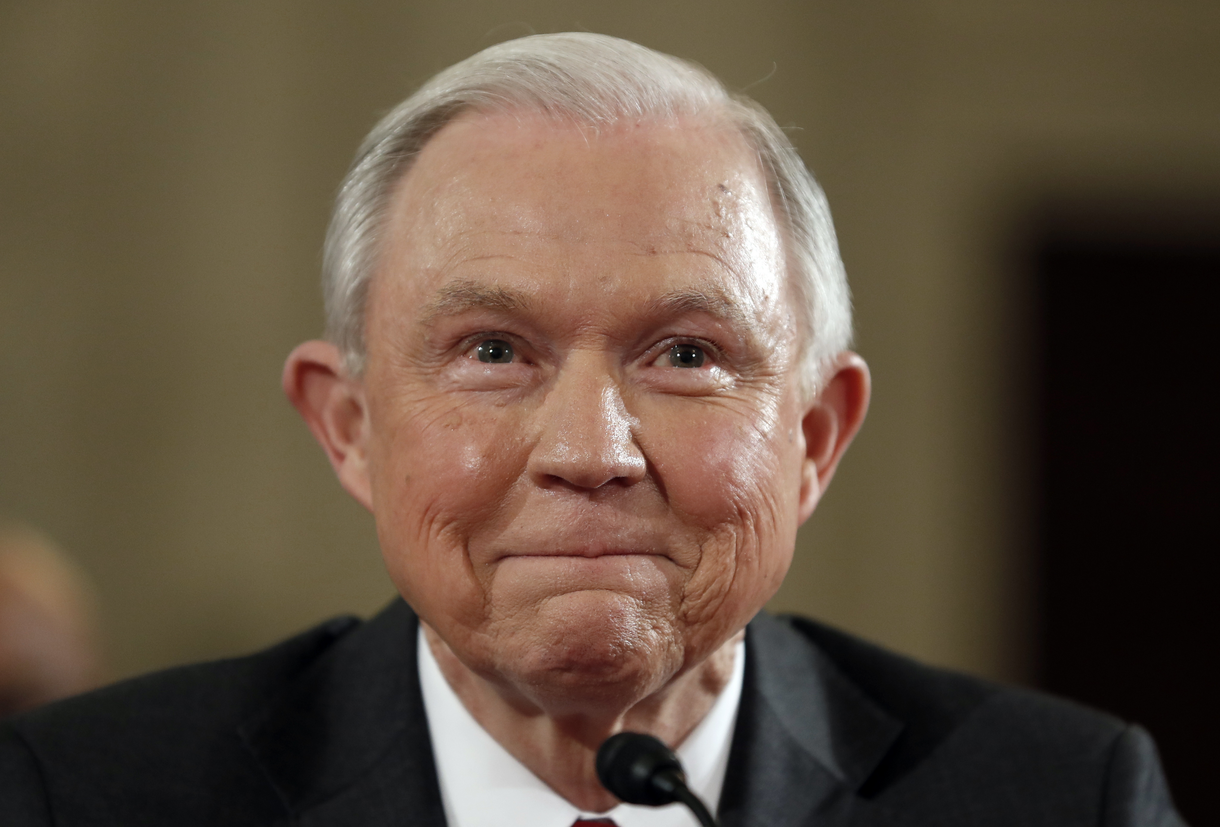 Jeff Sessions at his January 2017 confirmation hearing