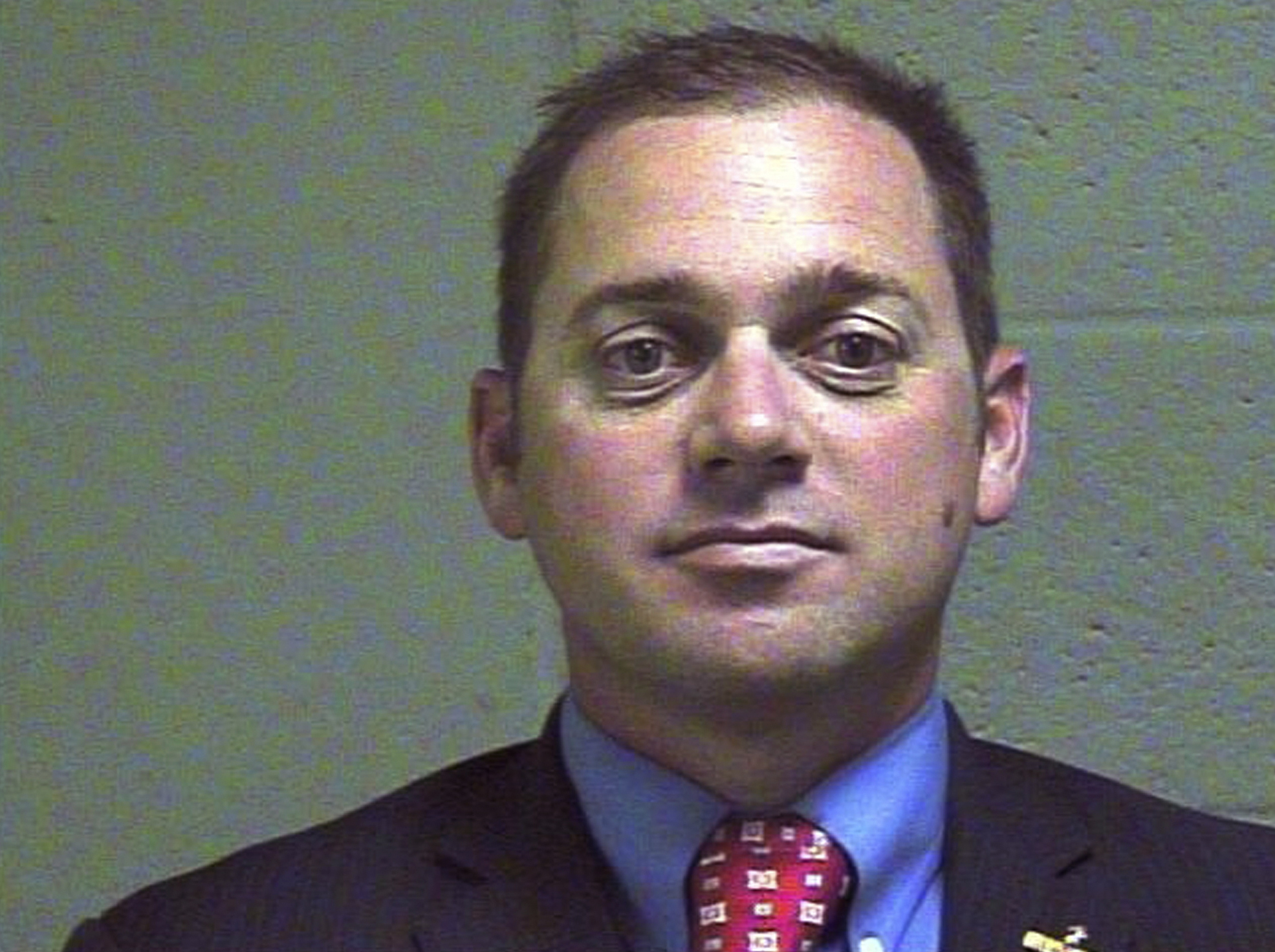Oklahoma state Sen. Bryce Marlatt, R-Woodward, is pictured in a booking photo dated Tuesday, September. 12, 2017. Marlatt was booked on one felony count of sexual battery. (CREDIT: Oklahoma County Sheriff's Office via AP)