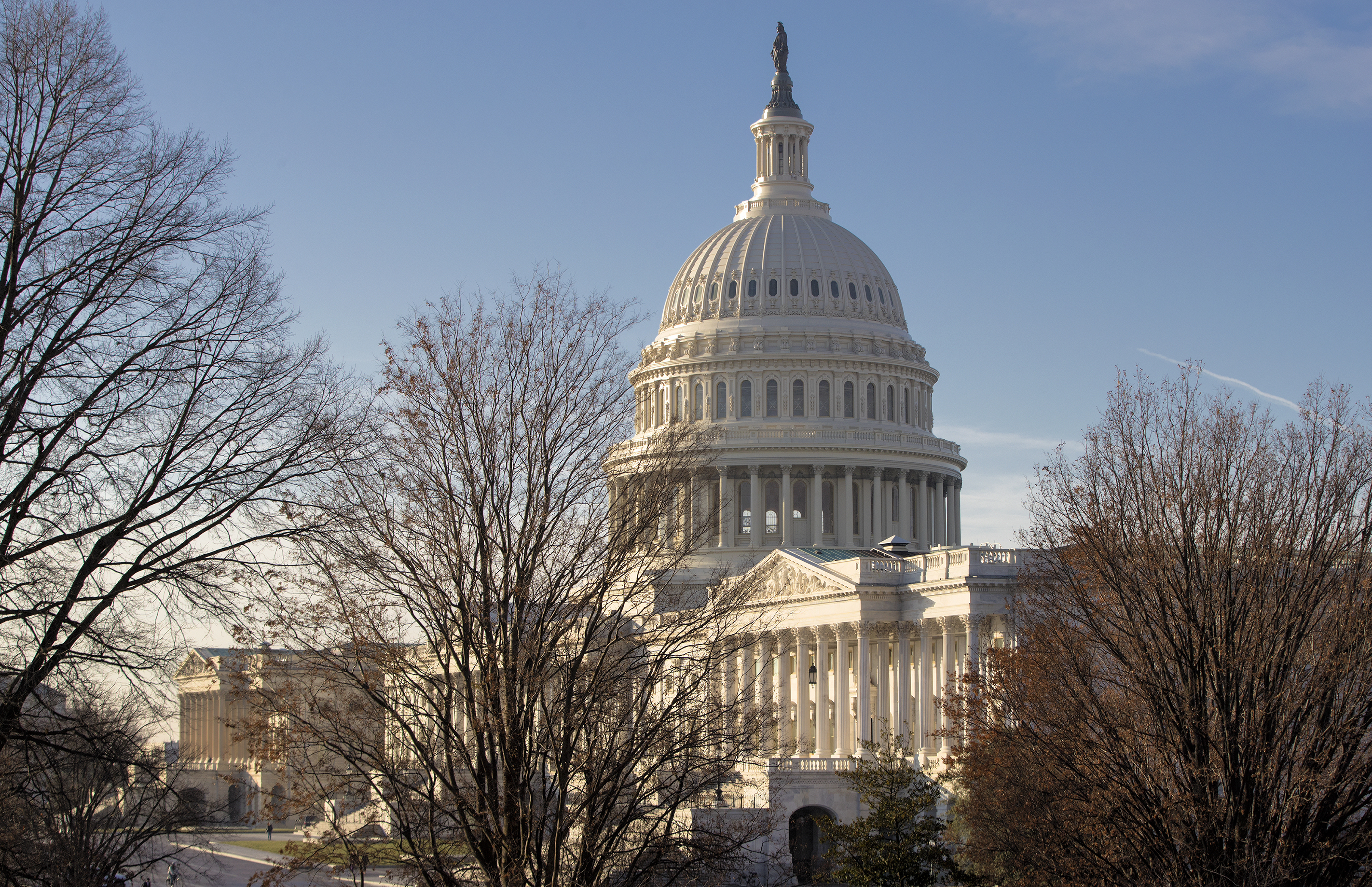 The Capitol is seen in Washington, Monday, Dec. 18, 2017, as Congress returns to face action on the GOP tax bill and funding the government before the end of the week. (AP Photo/J. Scott Applewhite)