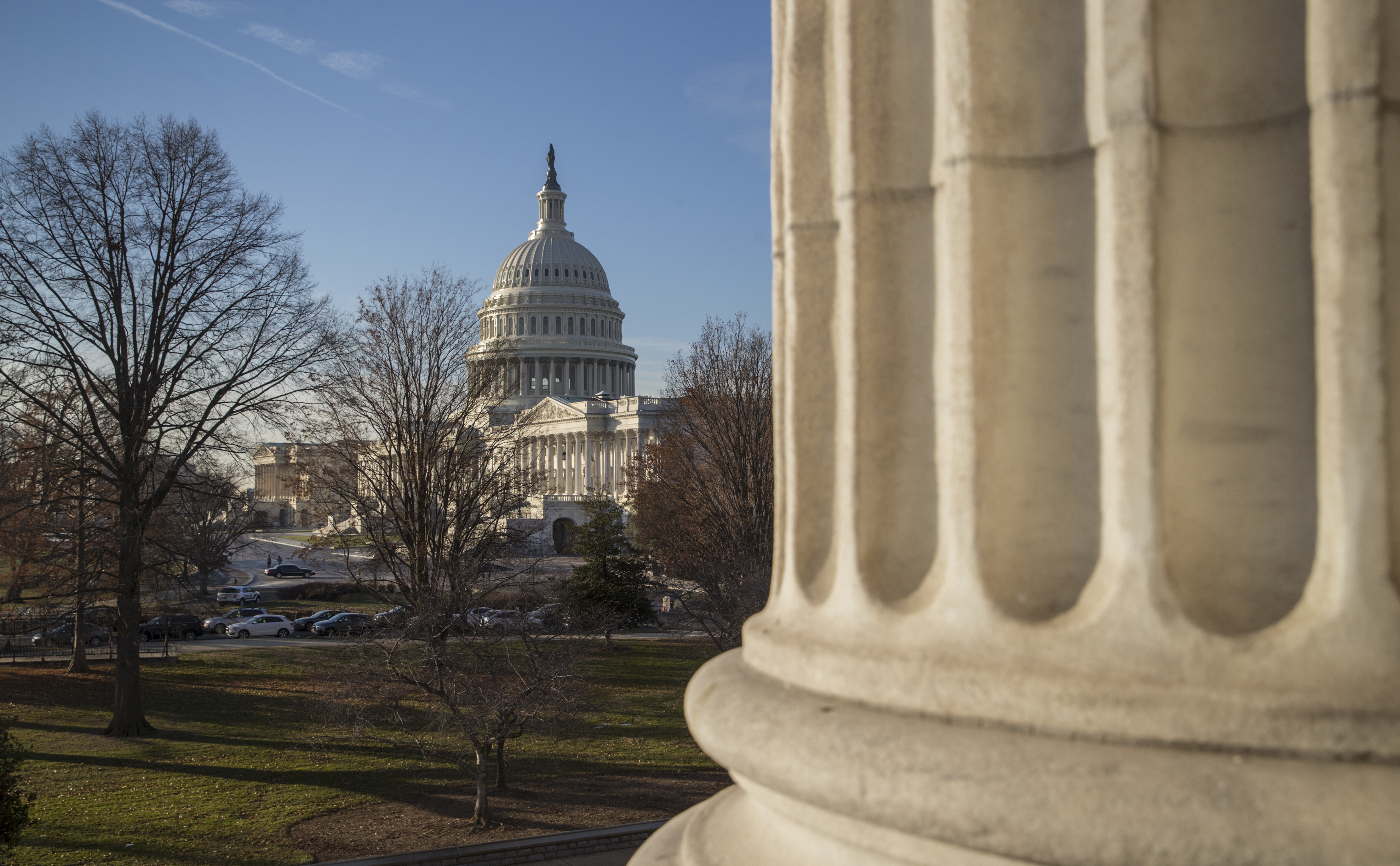 The Capitol is seen in Washington, Monday, Dec. 18, 2017, as Congress returns to face action on the GOP tax bill and funding the government before the end of the week. CREDIT: AP Photo/J. Scott Applewhite