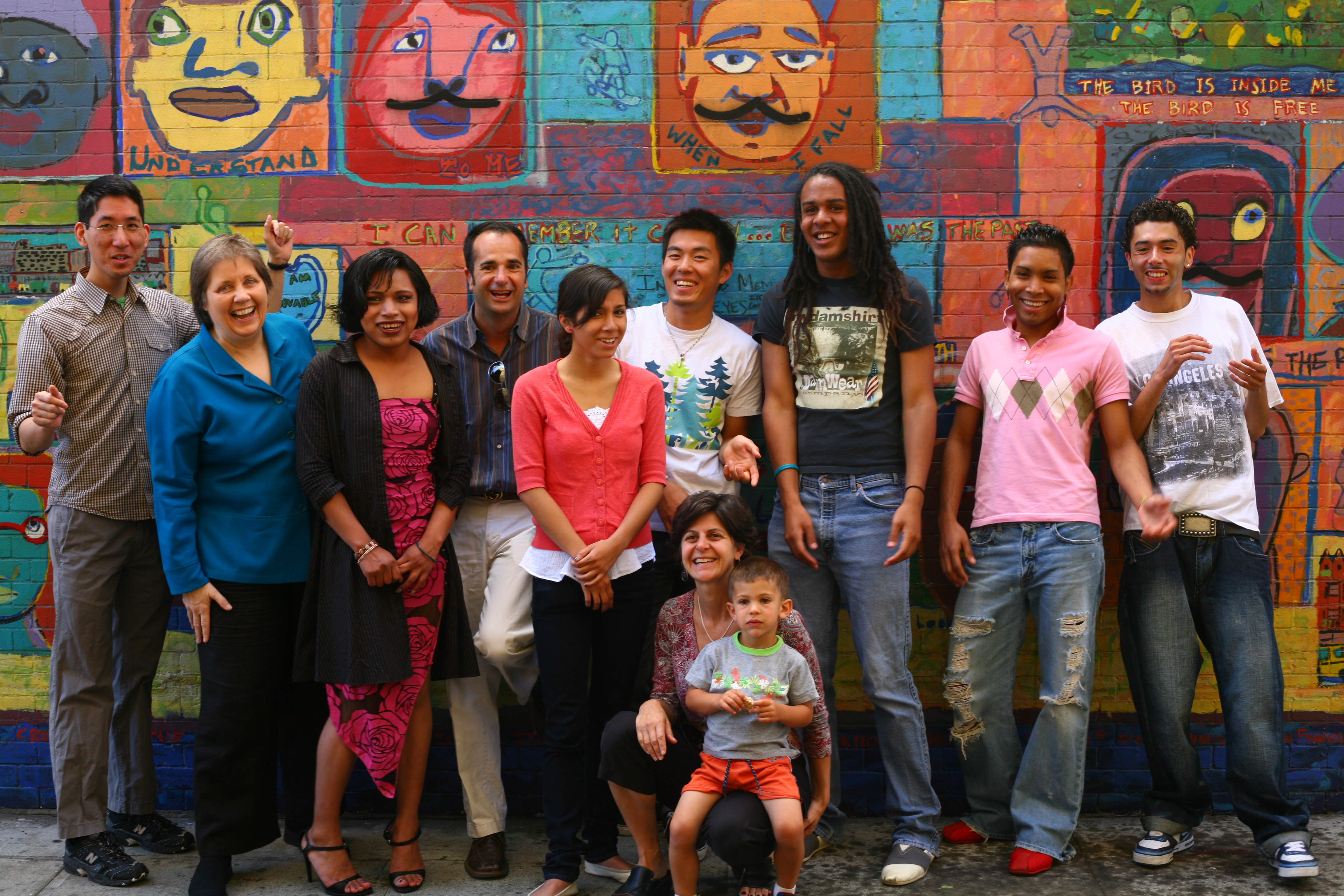 Caitlin Ryan (second from left) posing with staff and volunteers from the Family Acceptance Project. CREDIT: Caitlin Ryan