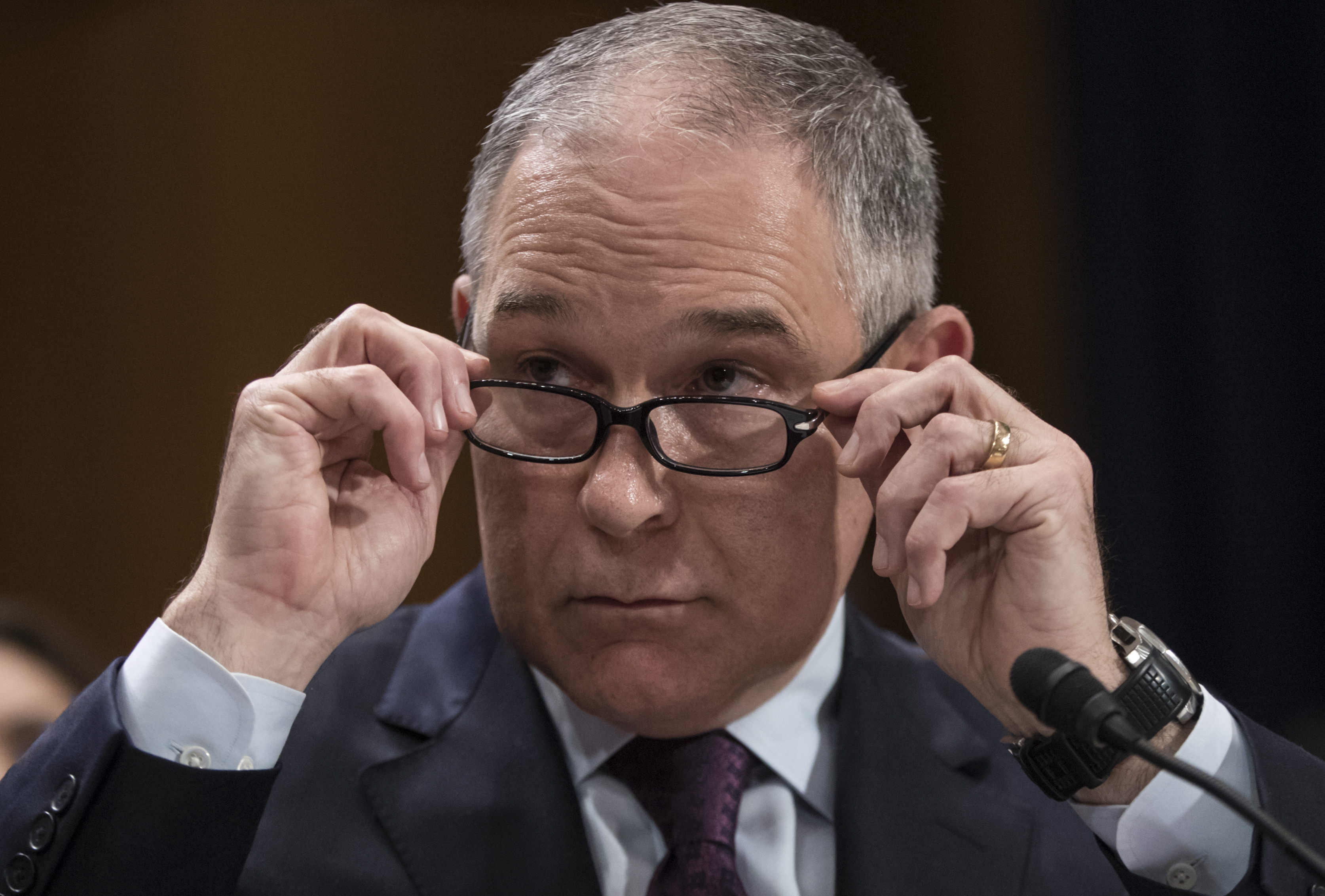 The Environmental Protection Agency's inspector general intends to investigate the spending of funds on a privacy booth in the office of EPA Administrator Scott Pruitt. CREDIT: AP Photo/J. Scott Applewhite