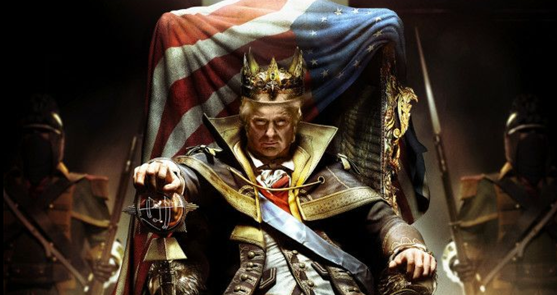 Another of James Fields' Facebook cover photos, featuring Trump as king.