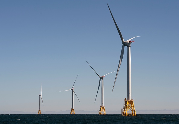 The Block Island Wind Farm, off the shores of Rhode Island, is the first offshore wind project in the United States. CREDIT: DON EMMERT/AFP/Getty Images