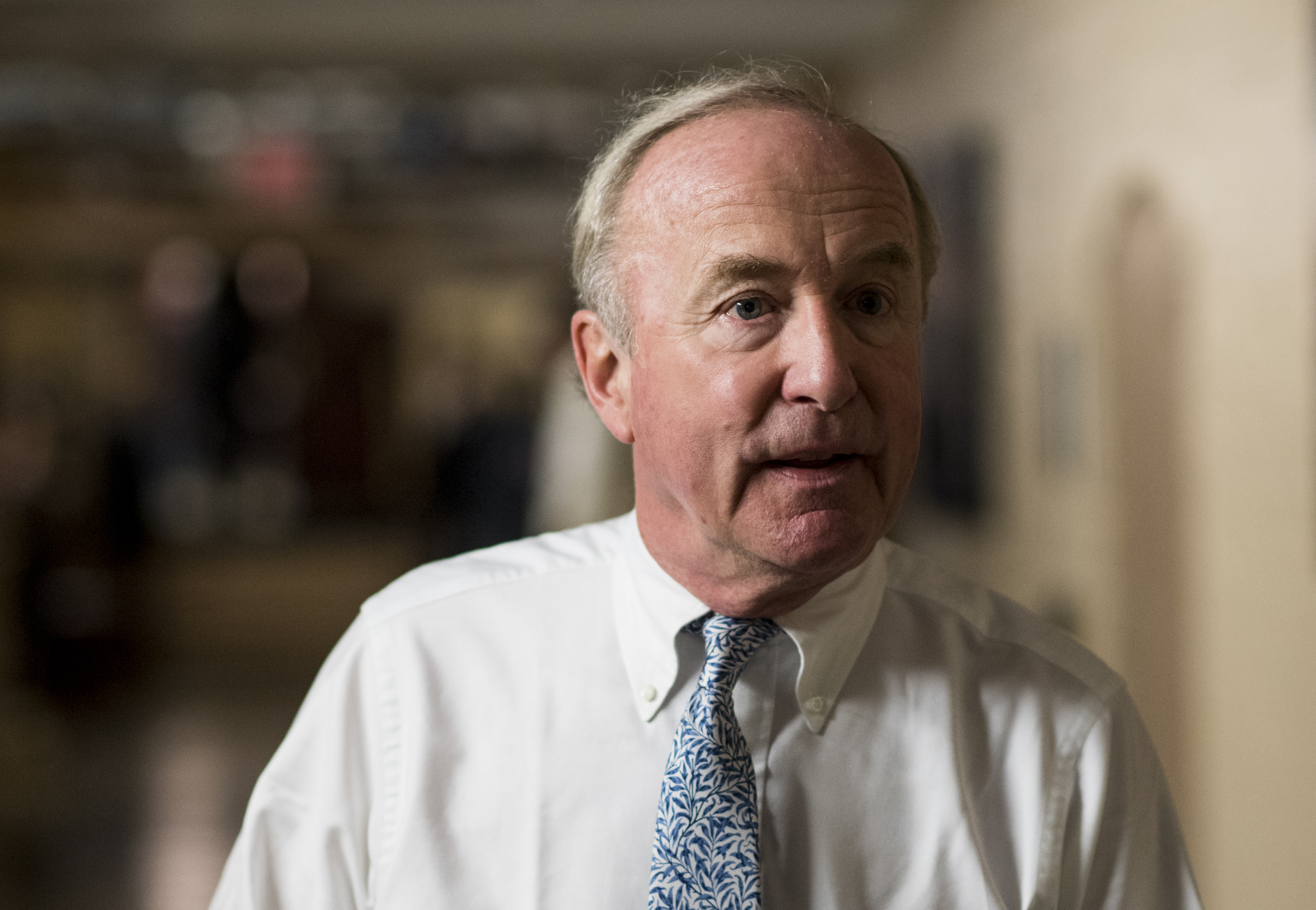 Rep. Rodney Frelinghuysen, R-N.J., leaves the House Republican Conference meeting in the Capitol on Wednesday, Nov. 30, 2016. CREDIT; Photo By Bill Clark/CQ Roll Call