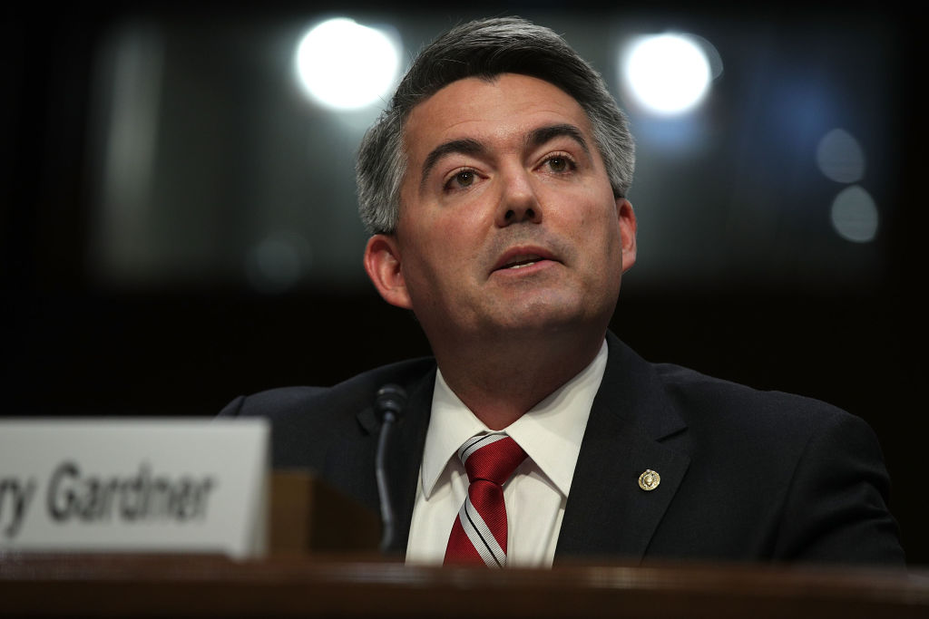 Sen. Cory Gardner (R-CO) on Capitol Hill, March 20, 2017 in Washington, D.C. (CREDIT: Alex Wong/Getty Images)