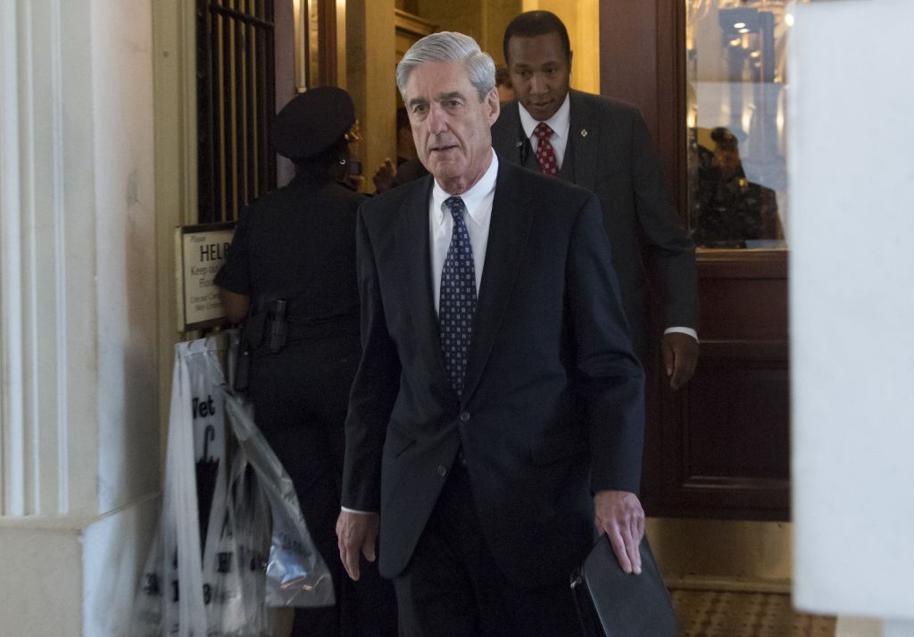 Special Counsel Robert Mueller leaves following a meeting with members of the Senate Judiciary Committee in Washington, D.C., June 21, 2017. (CREDIT: SAUL LOEB/AFP/Getty Images)