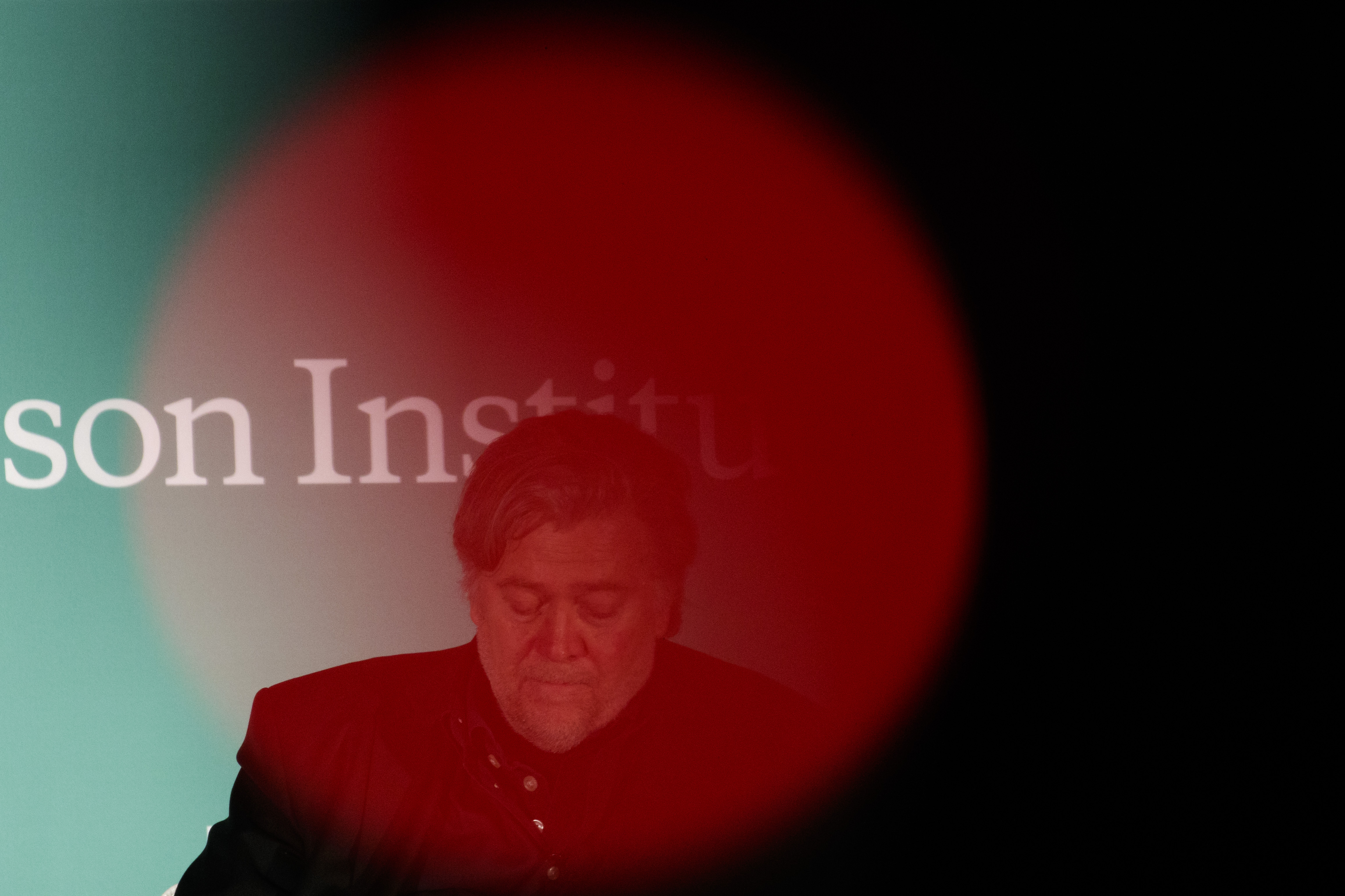 Steve Bannon, former White House chief strategist and chairman of Breitbart News, pauses while speaking during a discussion on countering violent extremism, CREDIT: Photo by Drew Angerer/Getty Images