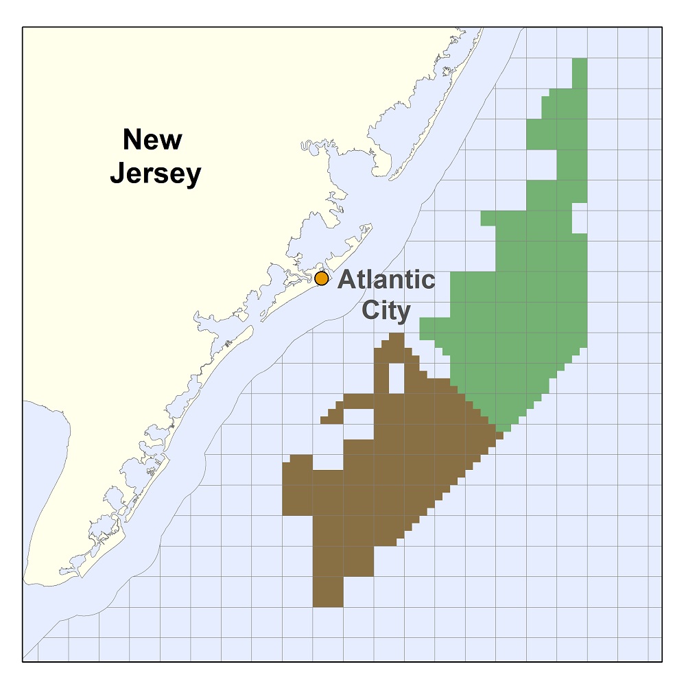 New Jersey's proposed offshore wind lease area. CREDIT: Bureau of Ocean Energy Management