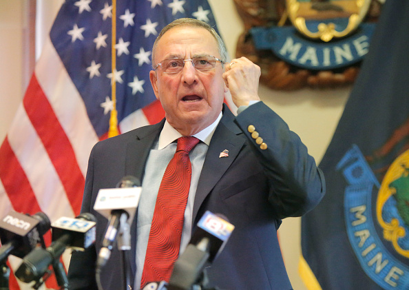 Maine Gov. Paul LePage has expressed support for offshore oil and gas exploration off the coast of his state. CREDIT: Gregory Rec/Portland Press Herald via Getty Images