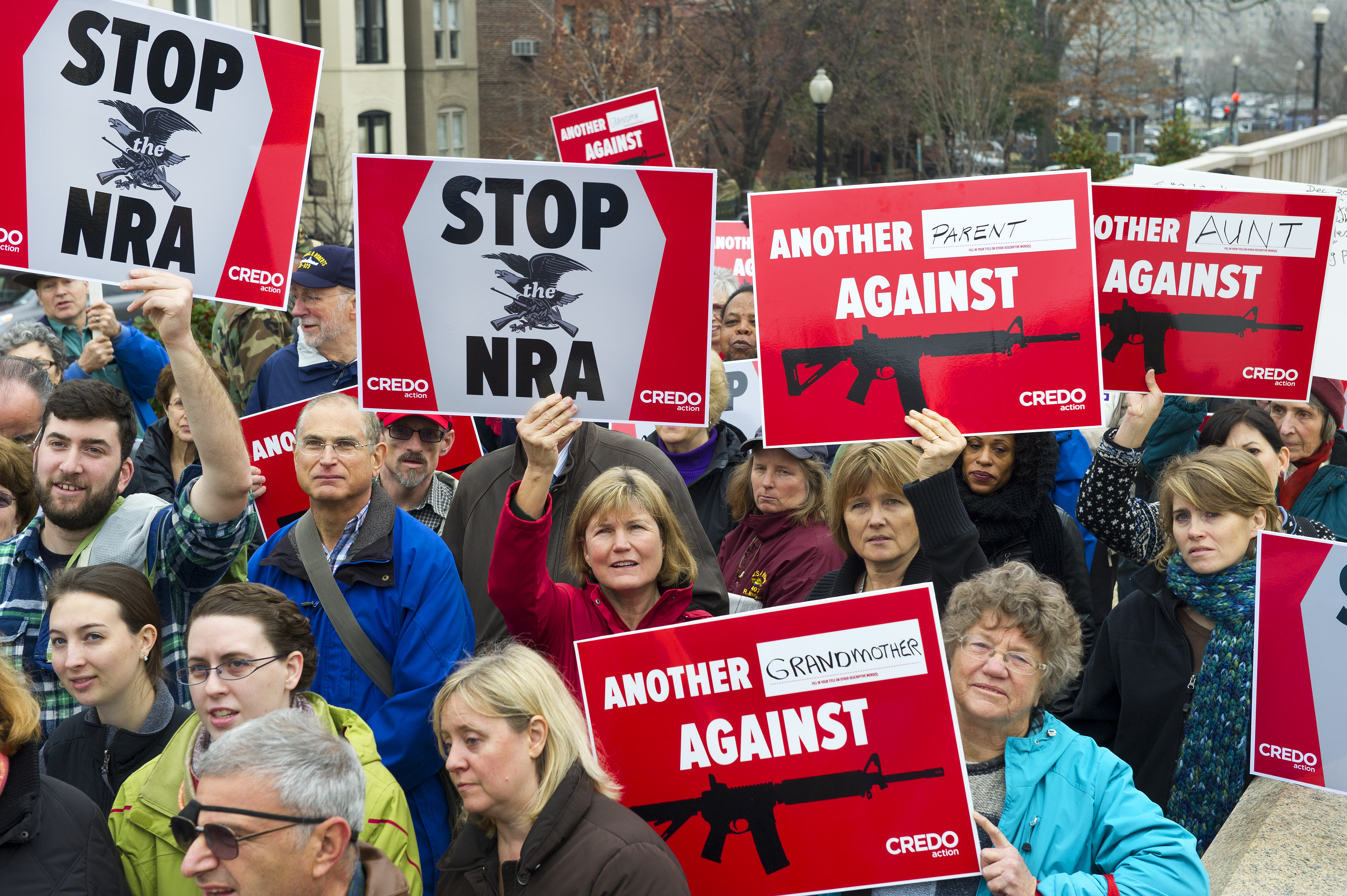 Protesters in the U.S. aren't the only issue the NRA is currently dealing with. (CREDIT: GETTY / PAUL J. RICHARDS)