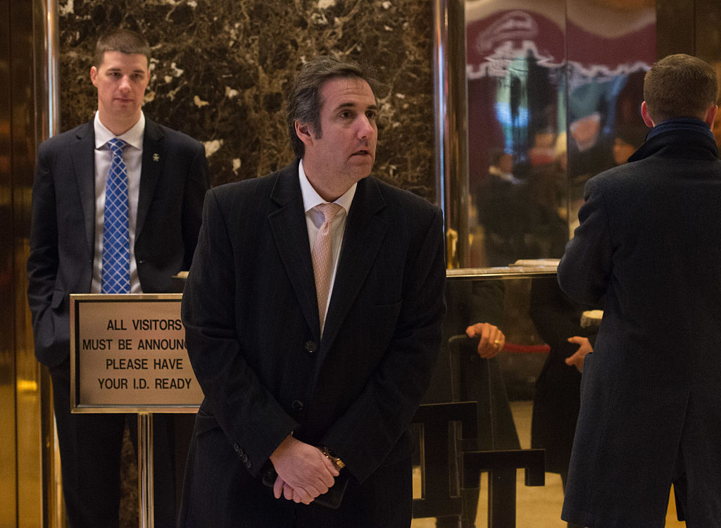 Attorney Michael Cohen arrives to Trump Tower for meetings with President-elect Donald Trump on December 16, 2016 in New York. (CREDIT: AFP / Bryan R. Smith)