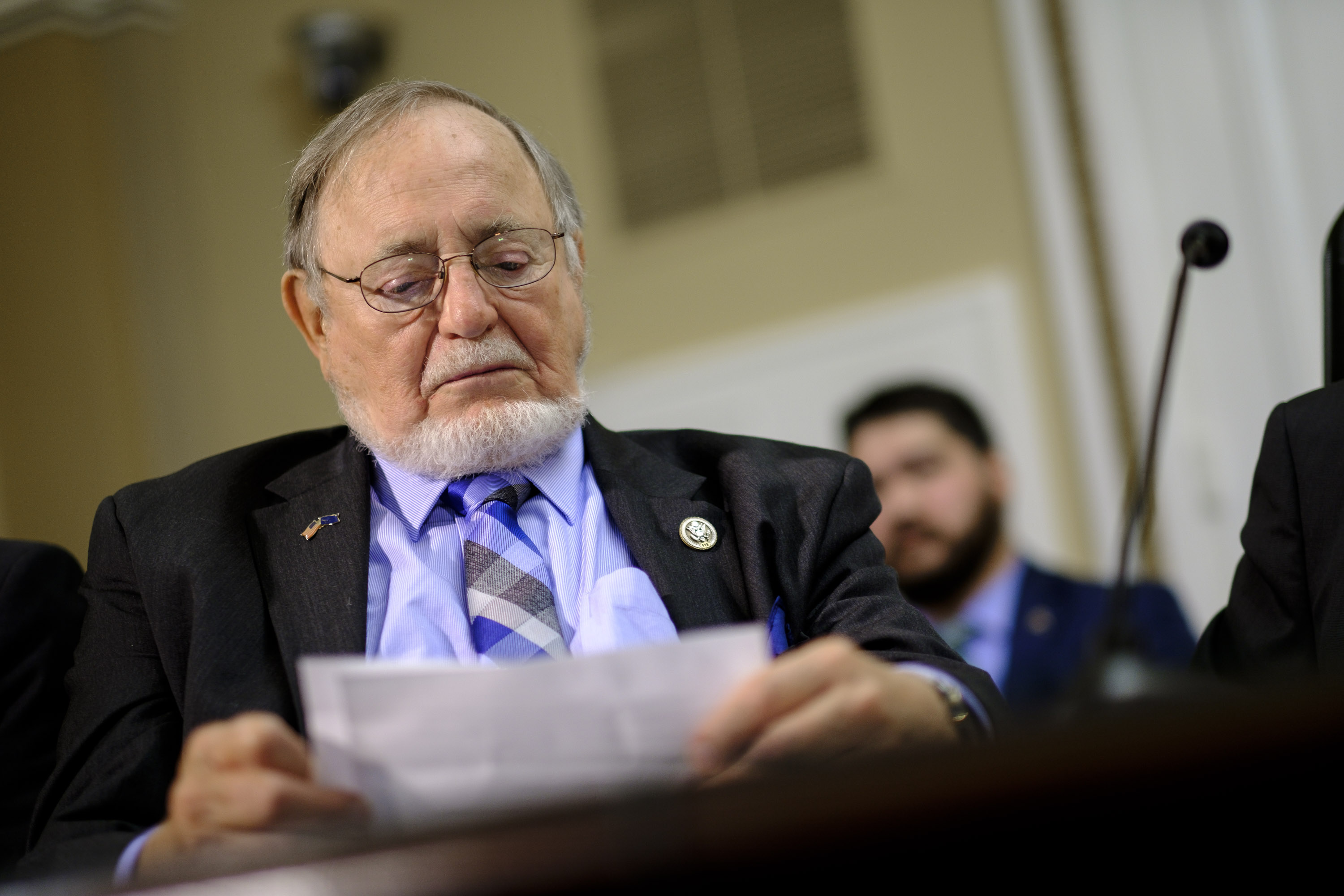 Rep. Don Young (R-AK) reads over an amendment on the floor of the House on July 12, 2017 in Washington, DC. (CREDIT: Pete Marovich/Getty Images)