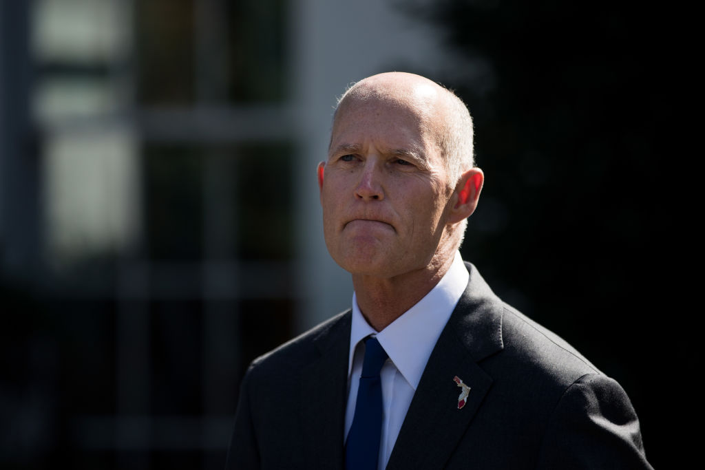 Poor Rick Scott may have to live in a democracy again. (Photo by Drew Angerer/Getty Images)