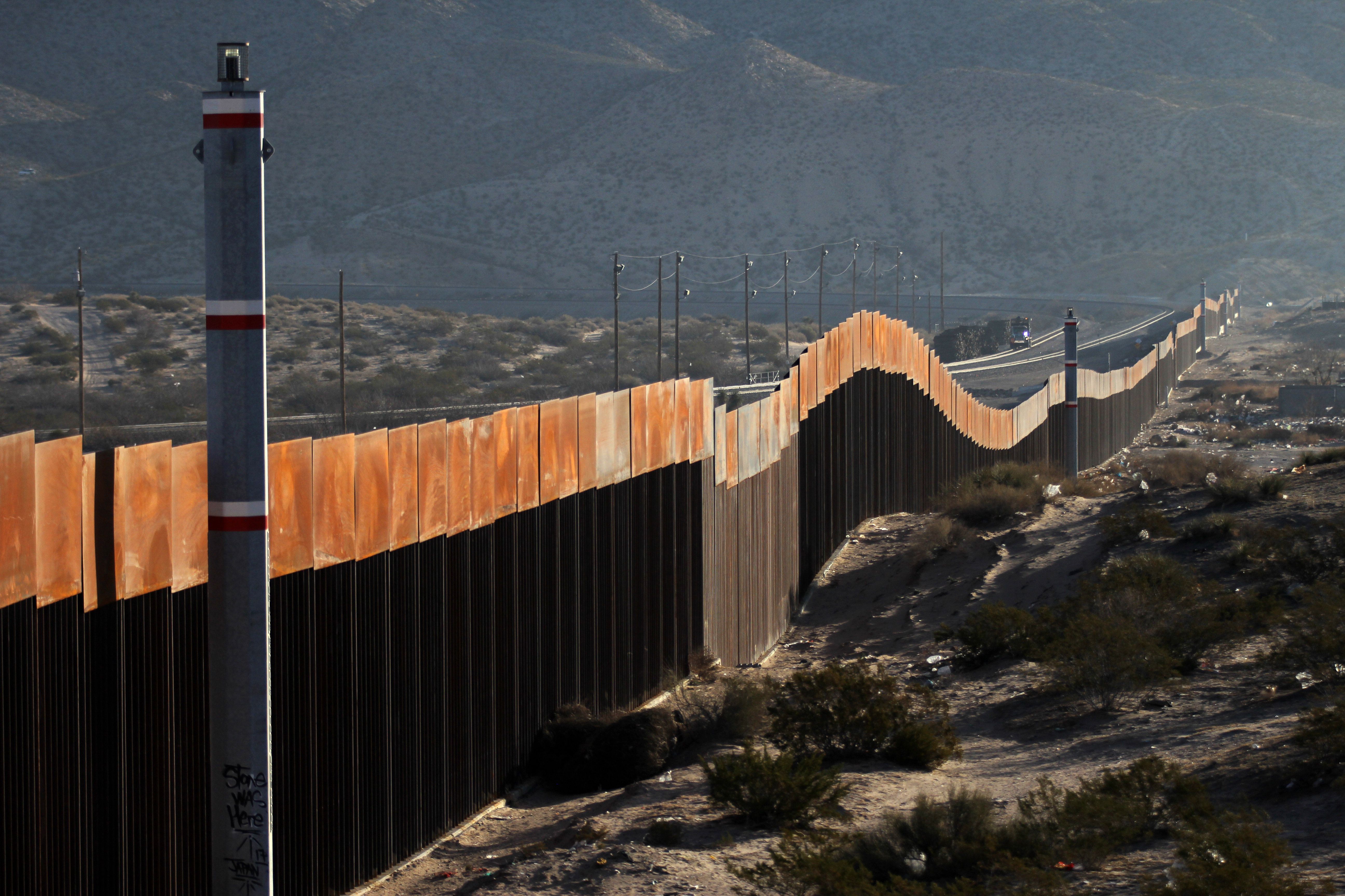 A view of the border wall between Mexico and the United States. (CREDIT: HERIKA MARTINEZ/AFP/Getty Images)