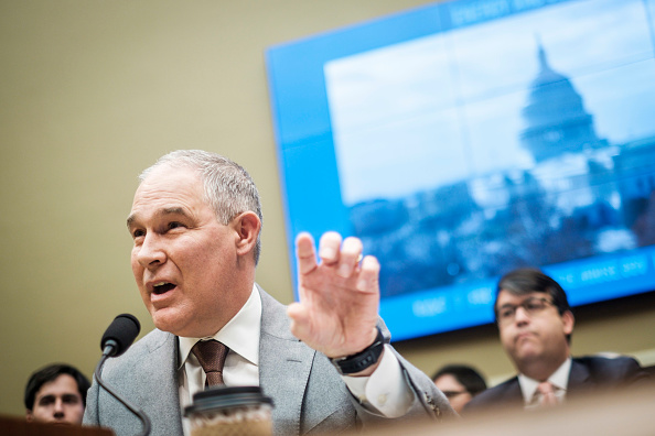 Scott Pruitt's EPA is proposing changes to how it measures the costs and benefits of a proposed regulation. CREDIT: Pete Marovich/Getty Images.