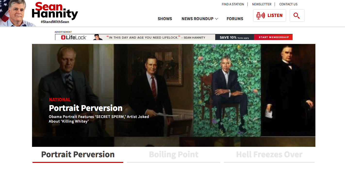 Hannity.com screengrab