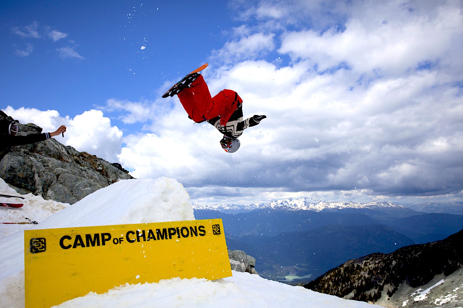 A snowboarder at Camp of Champions, 2013. Credit: Camp of Champions