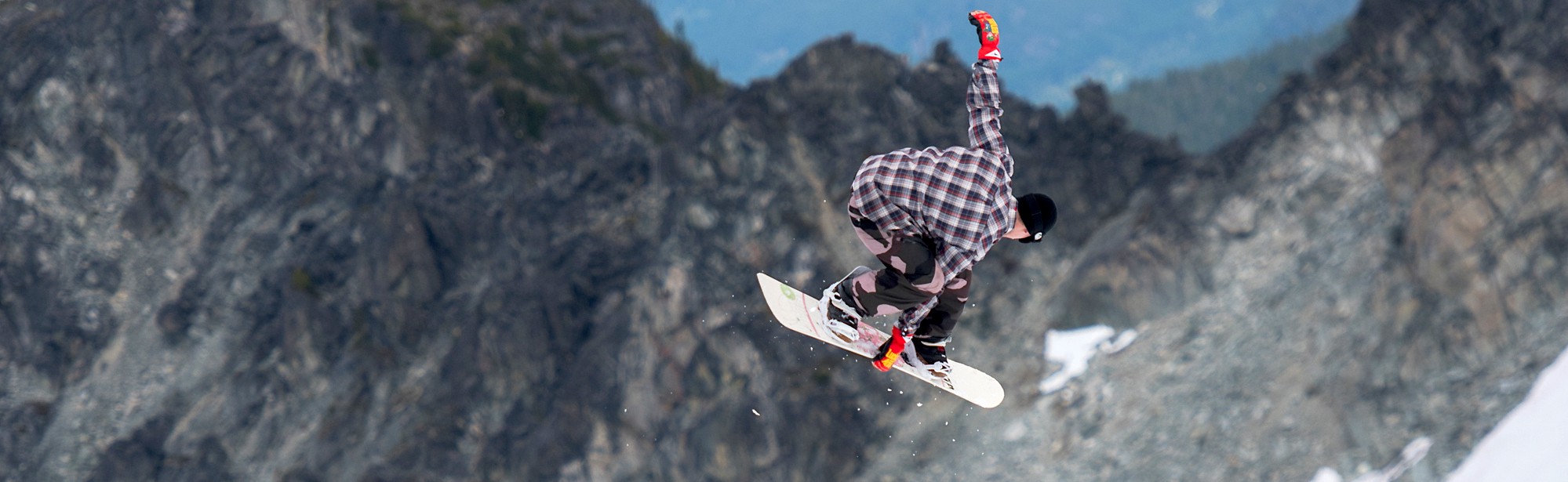 A snowboarder at Camp of Champions, 2016. Credit: Camp of Champions