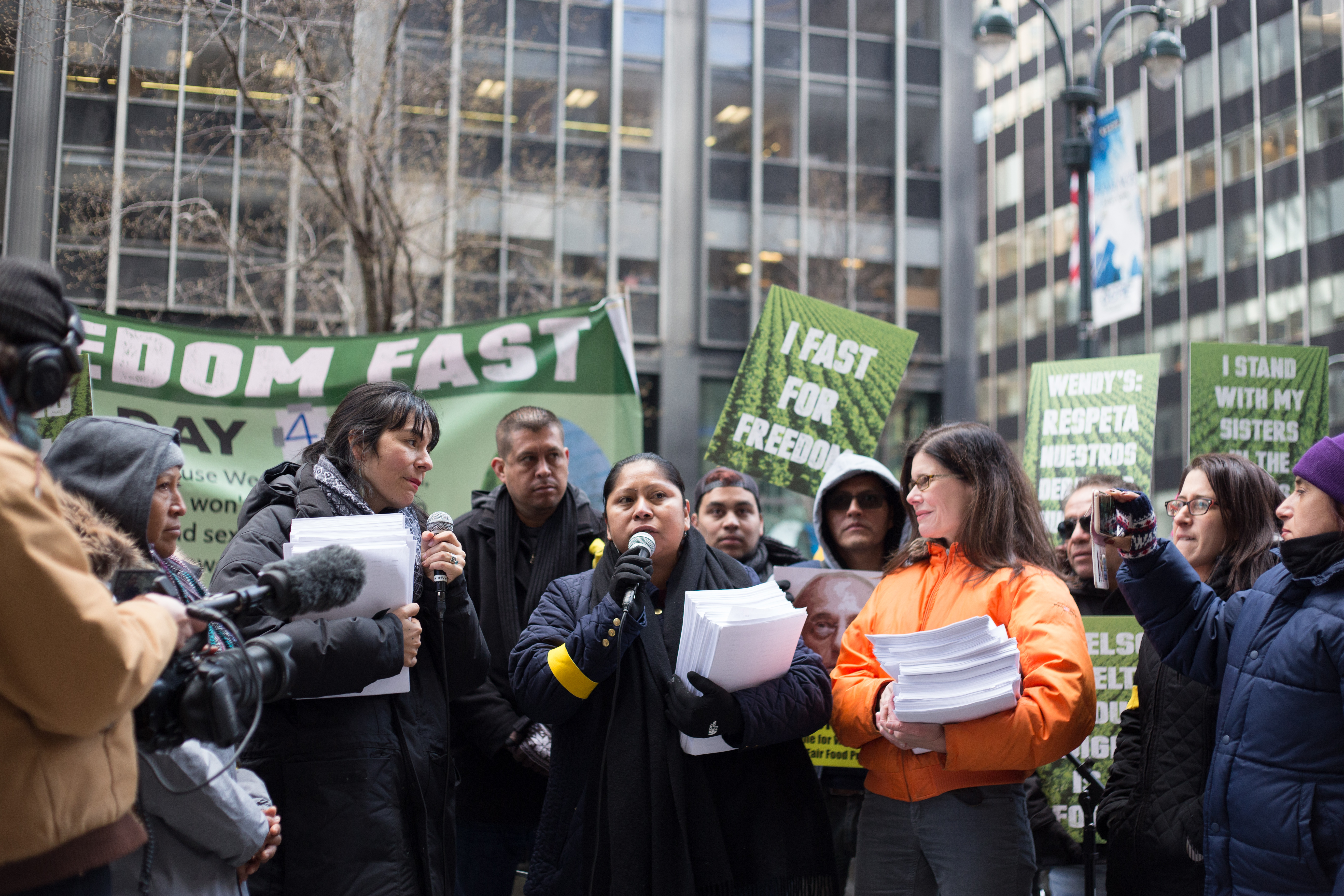 Protesters in New York City demand Wendy's to join the Fair Food Program to protect farm workers from abuse in the fields. (credit: Coalition of Immokalee Workers)